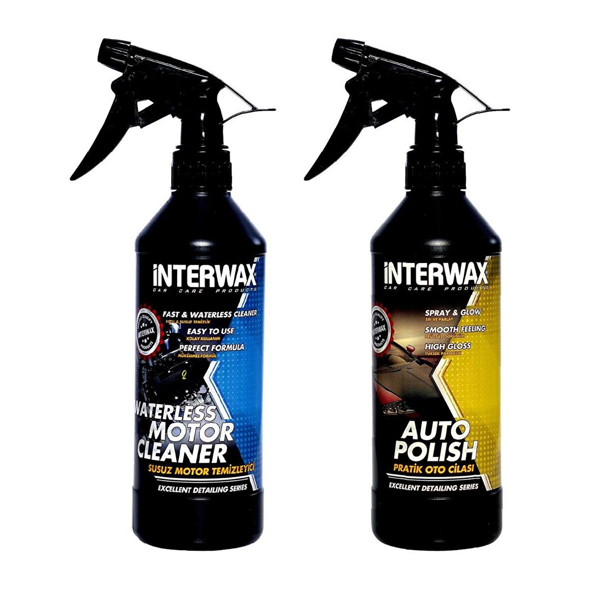 INTERWAX 2'li SET SUSUZ MOTOR TEMİZLEYİCİ ve HIZLI CİLA 500 ML