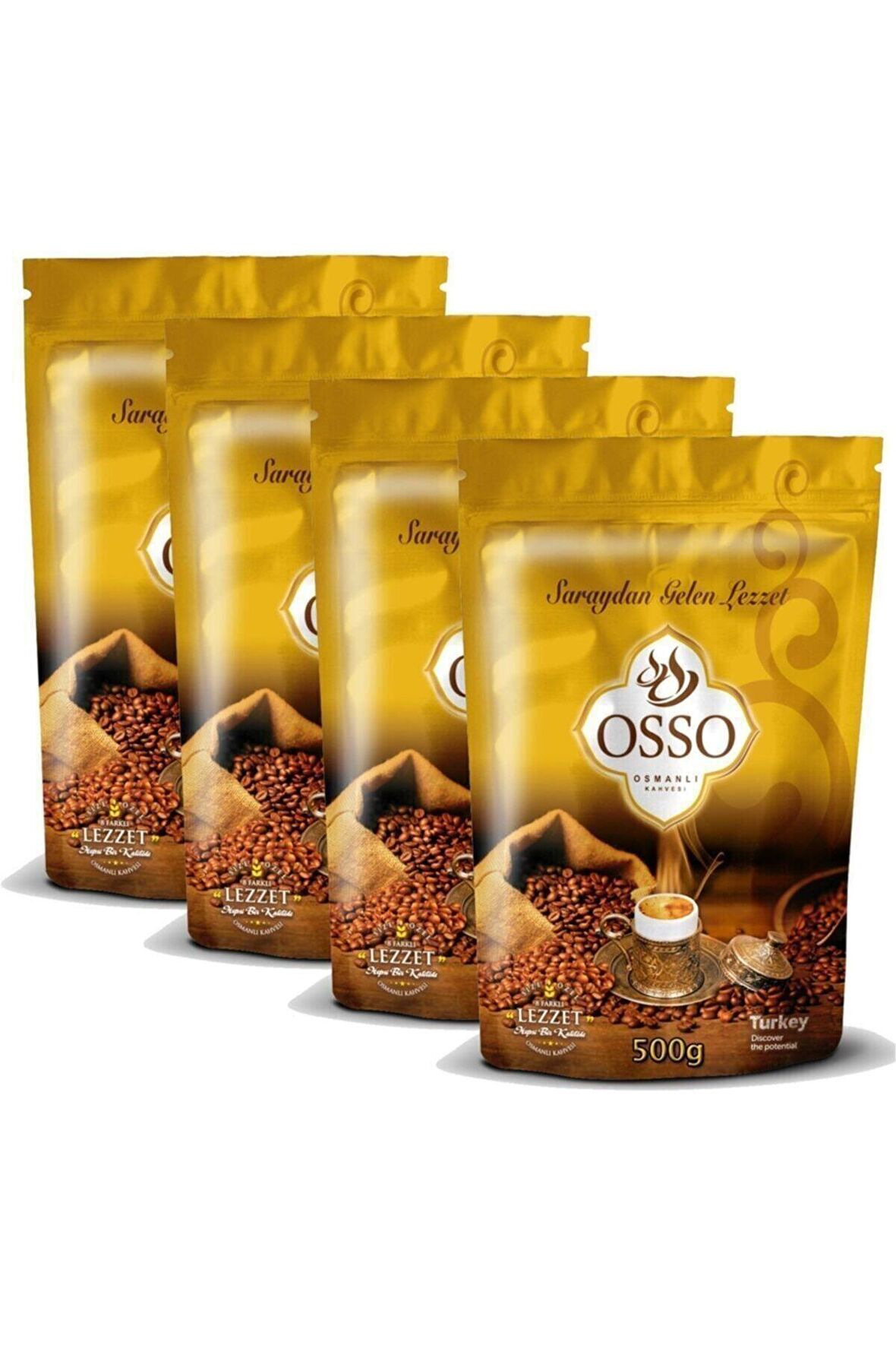 Osso Sade Öğütülmüş Osmanlı Türk Kahvesi 4x500 gr 