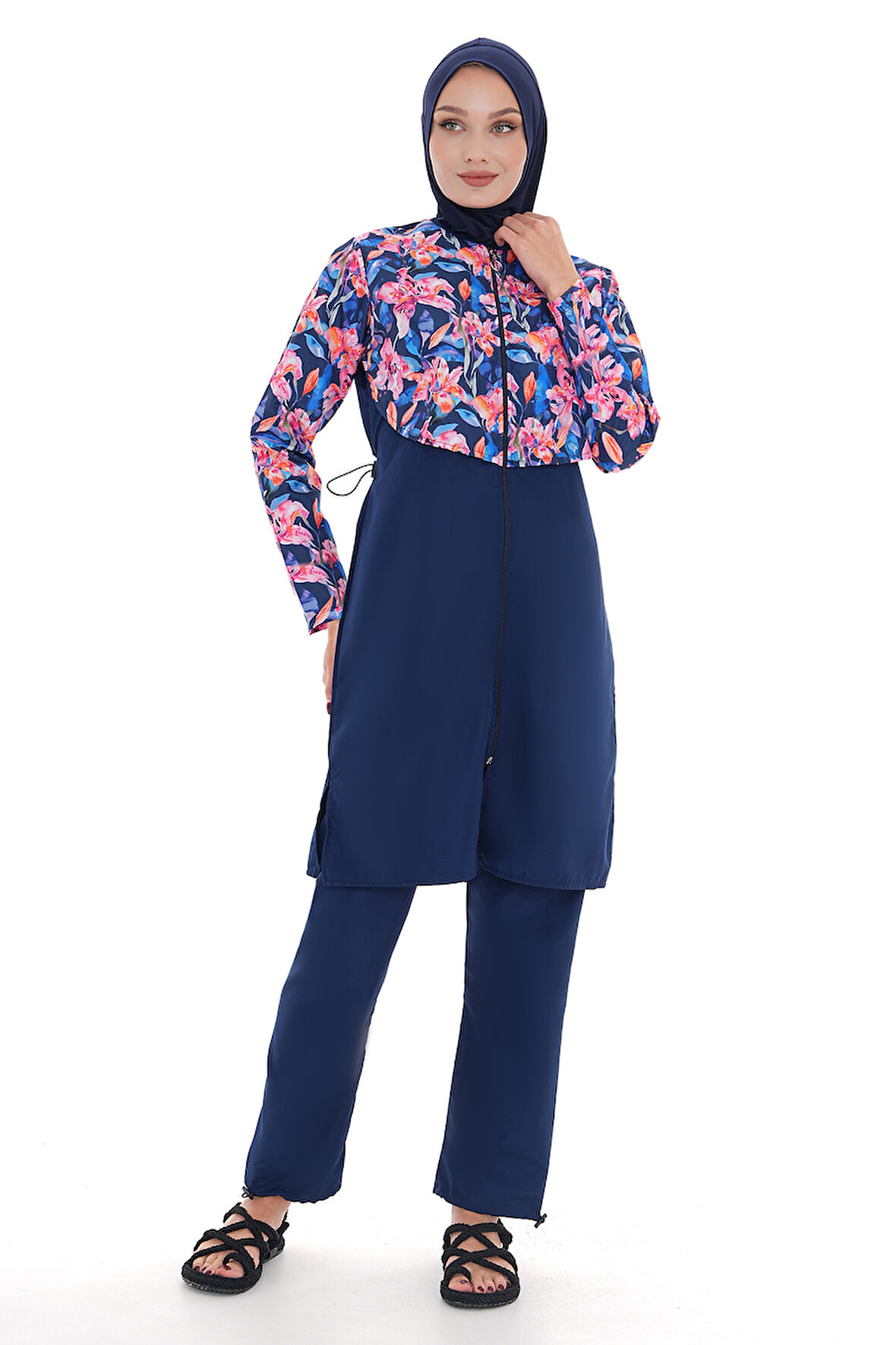 Paraşüt Tam Kapalı Tesettür Mayo Aller 2403 Pink  | S