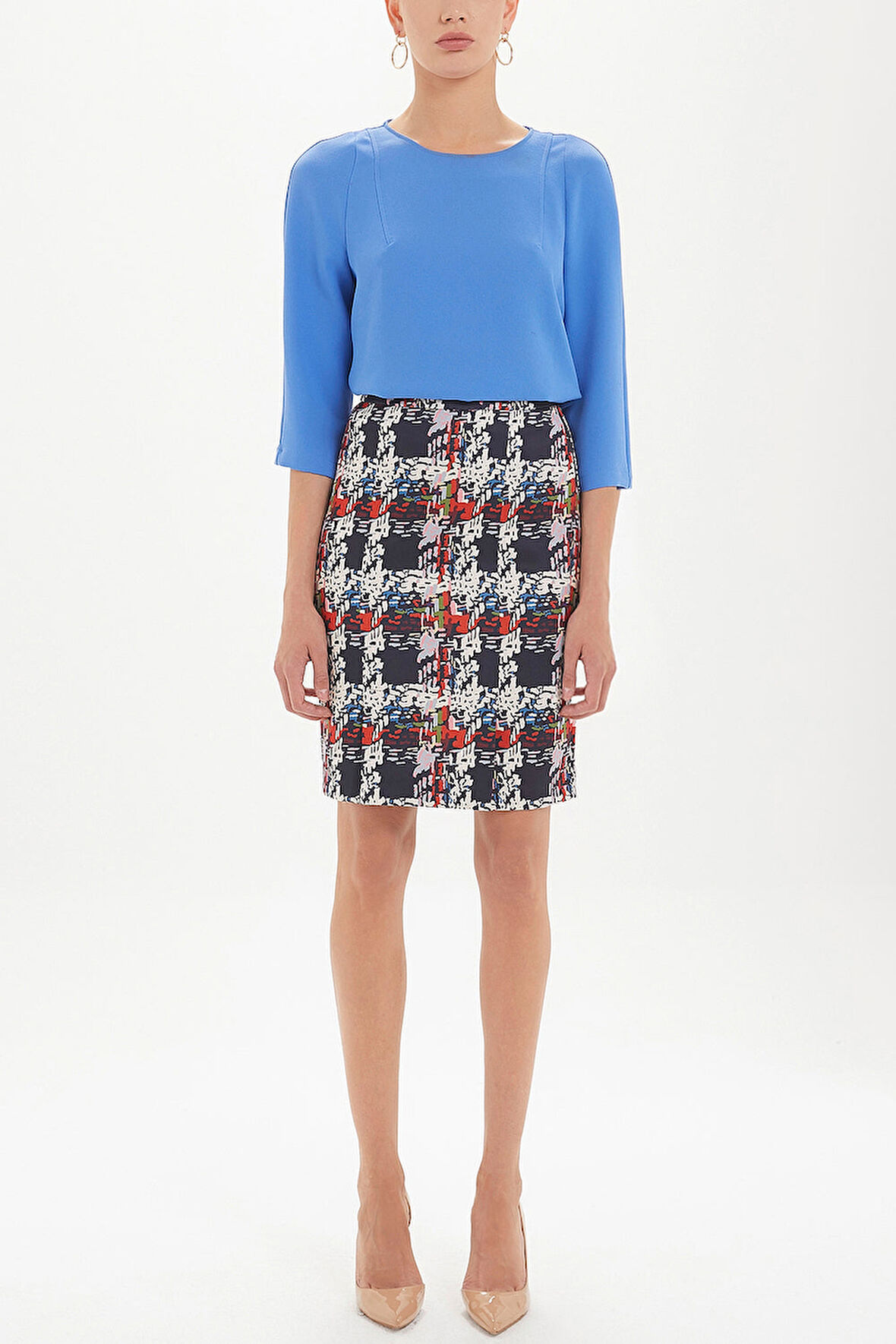 Desenli Fermuarlı desenli etek 80975 | 42