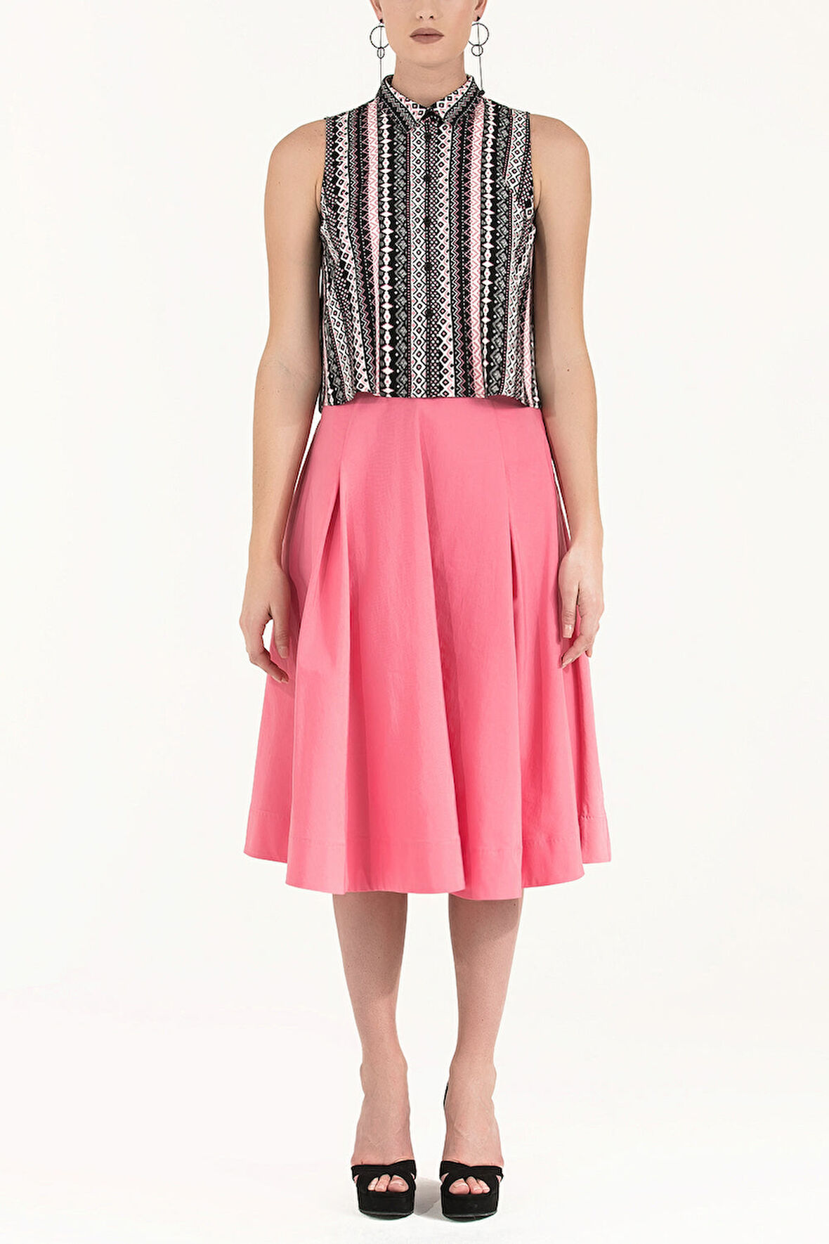 Pembe Kristal taşlı bluz 19681 | 42