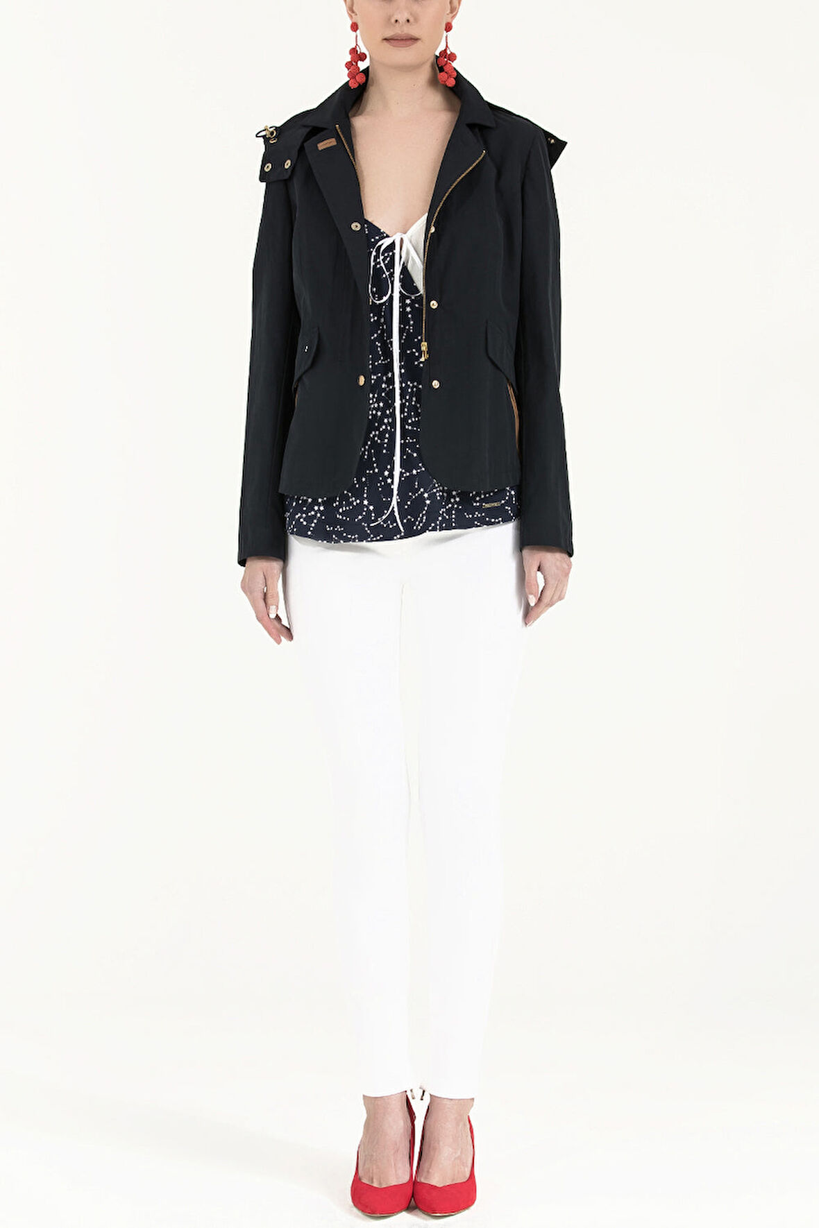 Lacivert Anvelop kapama askılı bluz 19689 | 44