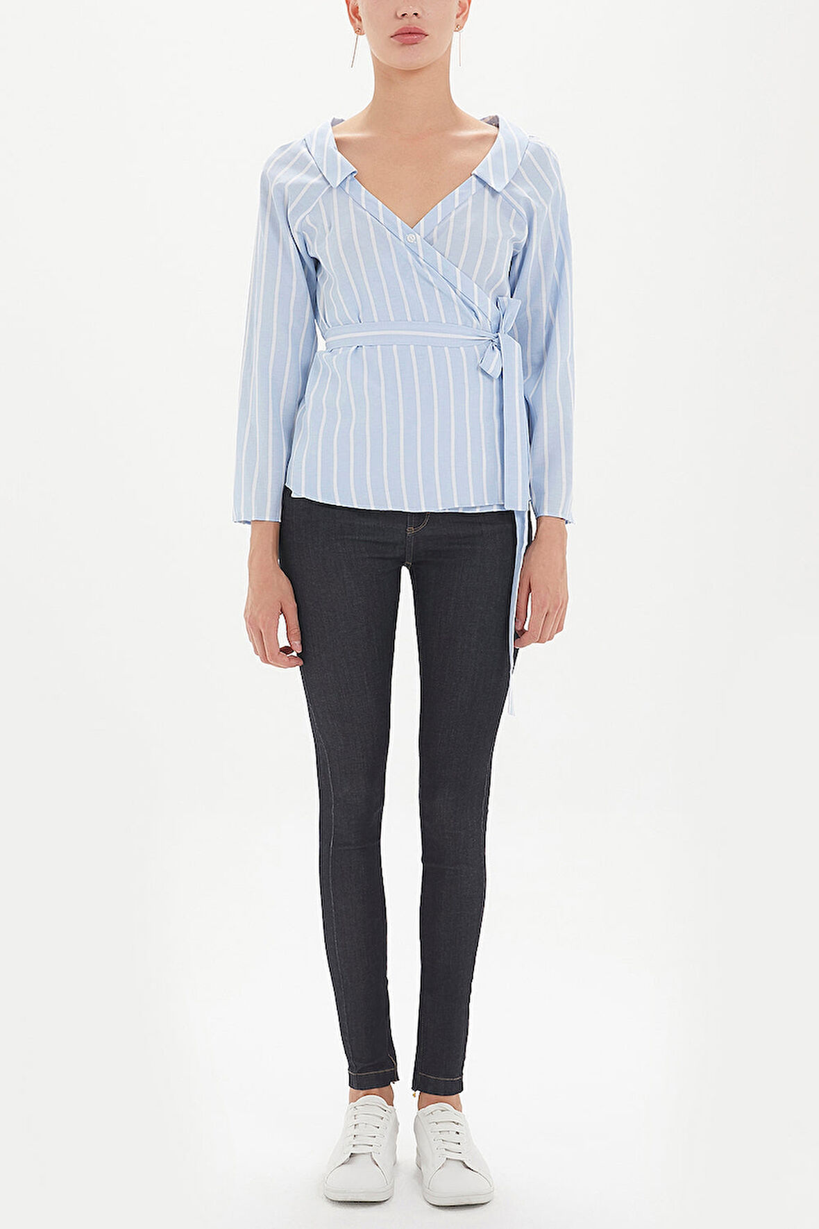 Mavi Anvelop kapama poplin gömlek 10674 | 40