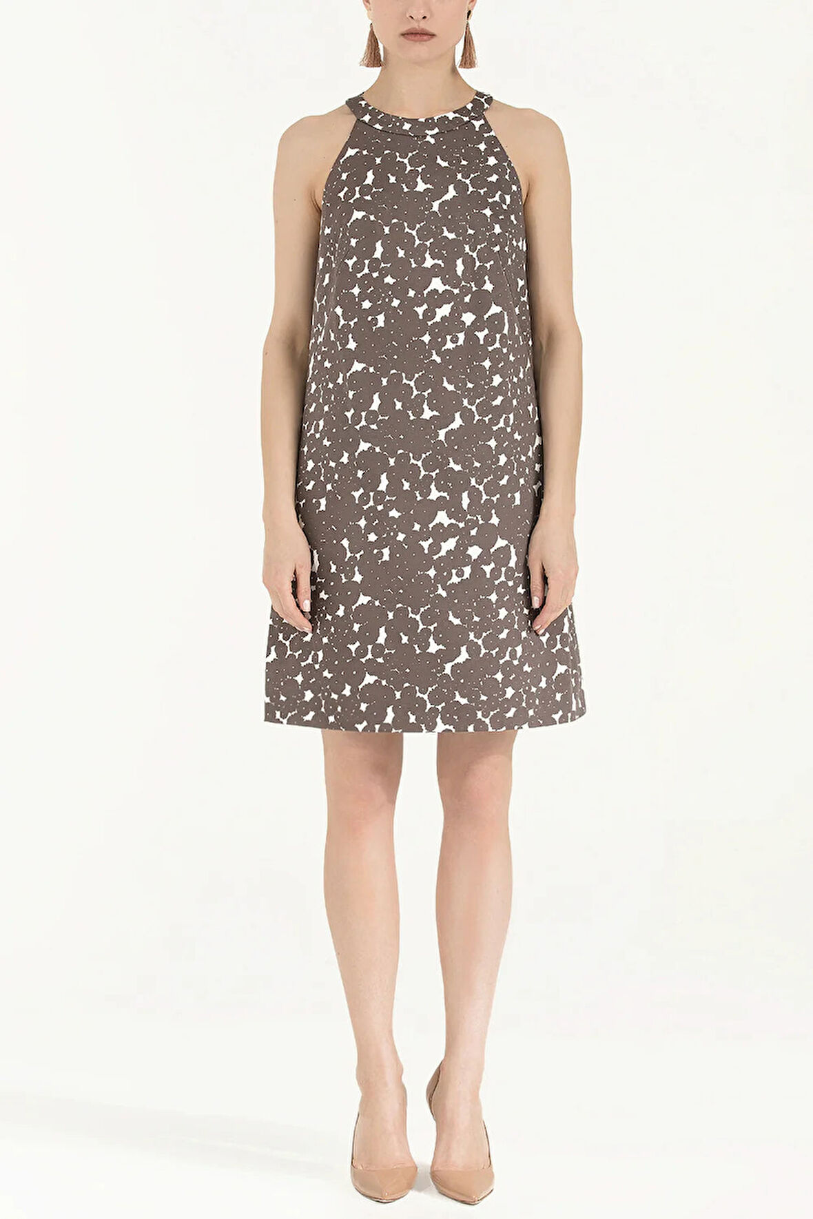 Vizon Fiyonklu mini elbise 92366 | 42