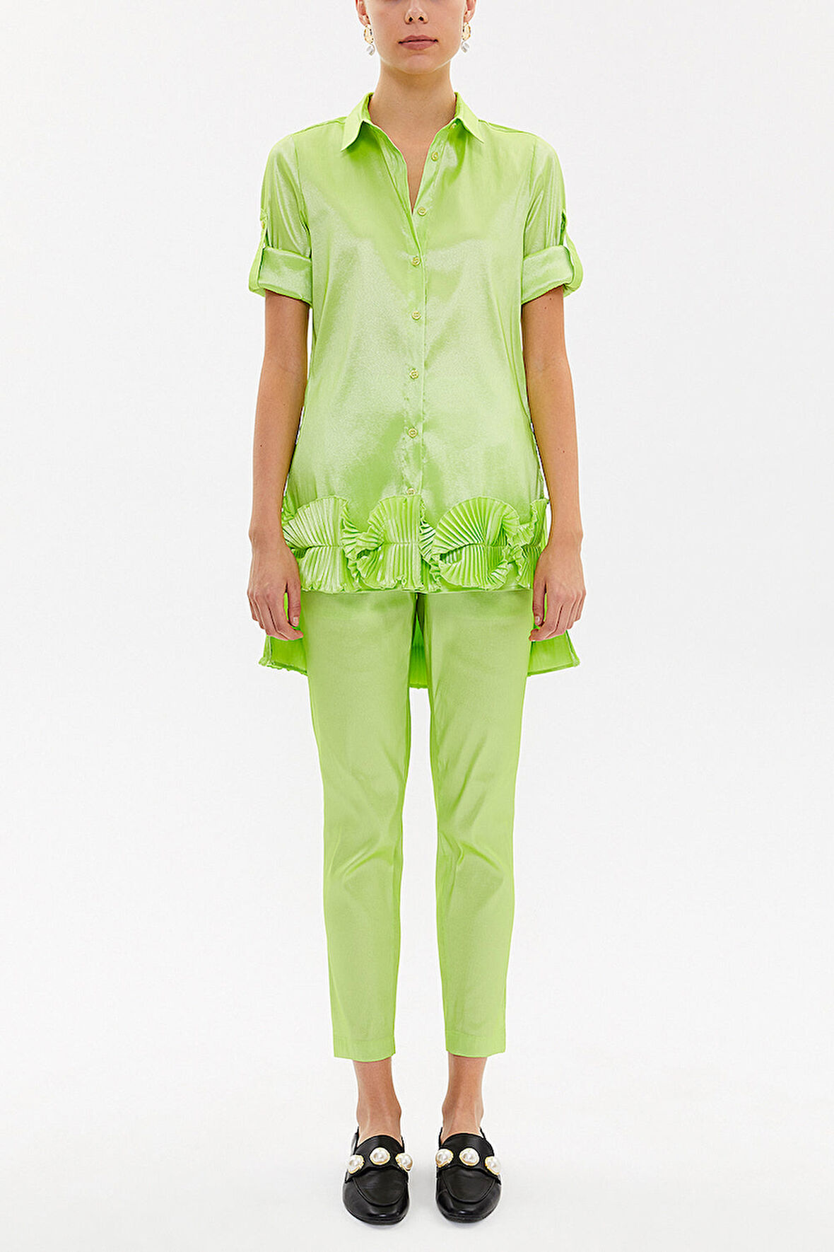 Yeşil Piliseli gömlek 10735 | 46