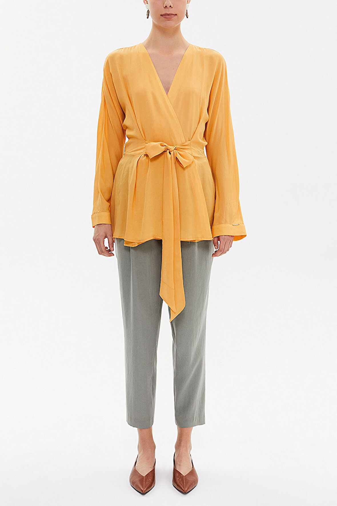 Hardal Kuşaklı Bluz 19765 | 44