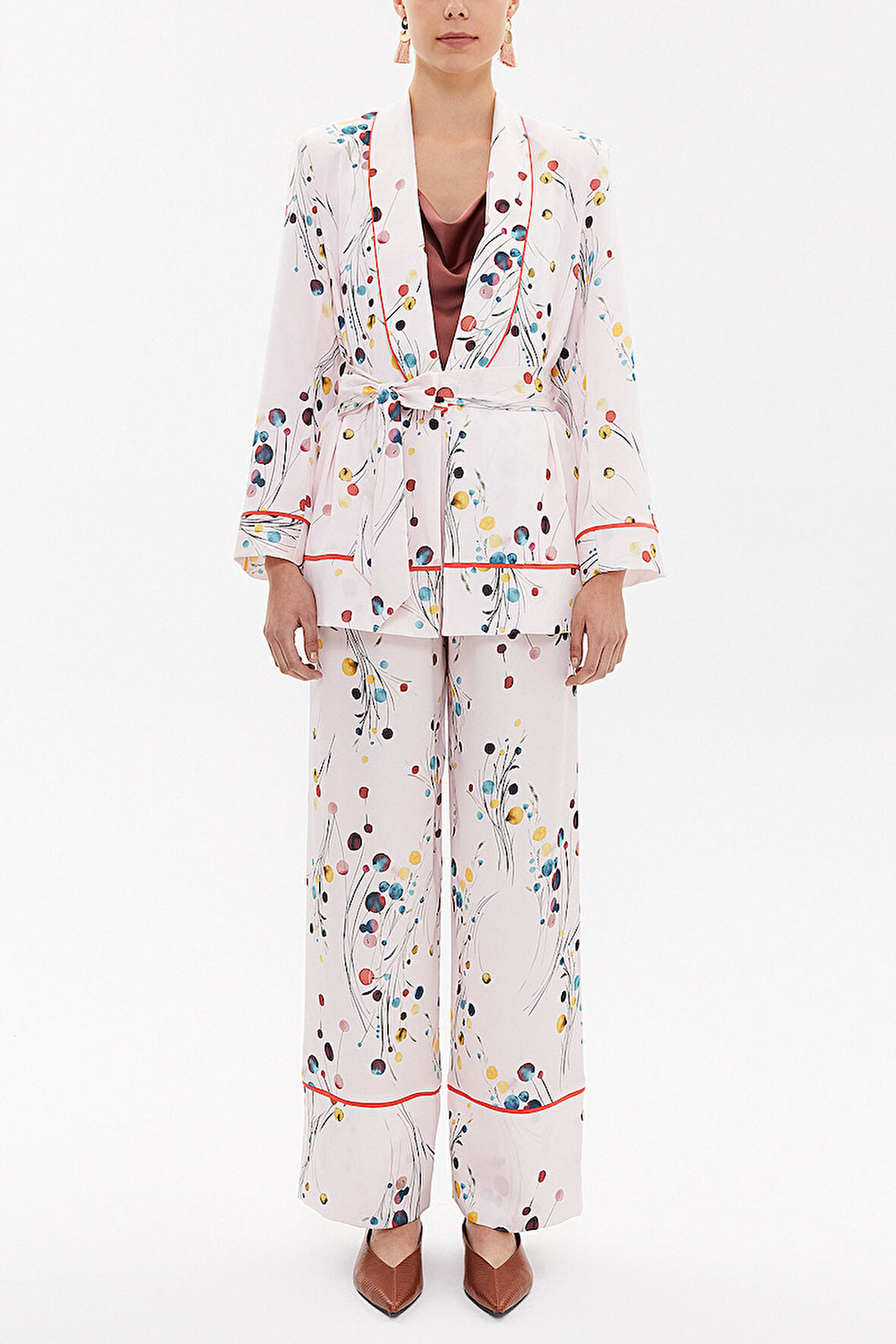 Sarı Kemerli blazer ceket 61119 | 46