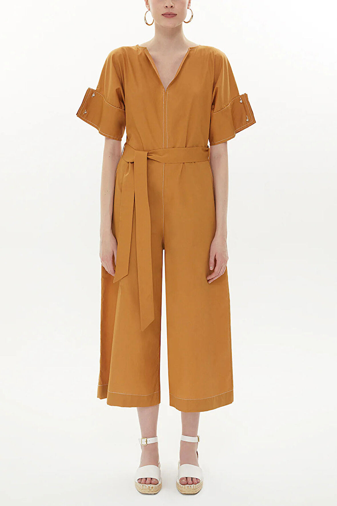 Tarçın Bol paça poplin tulum 10106 | 40