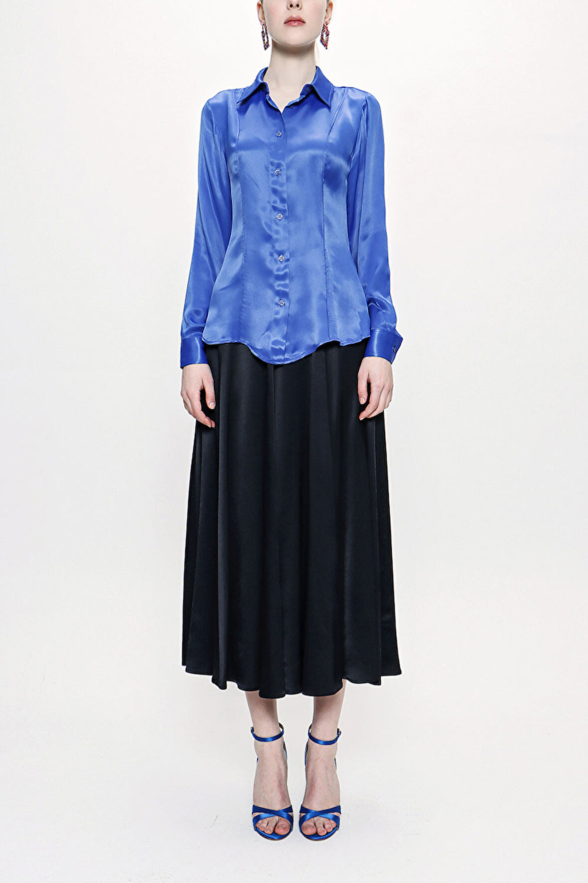 Mavi Dar kesim gömlek 10760 | M