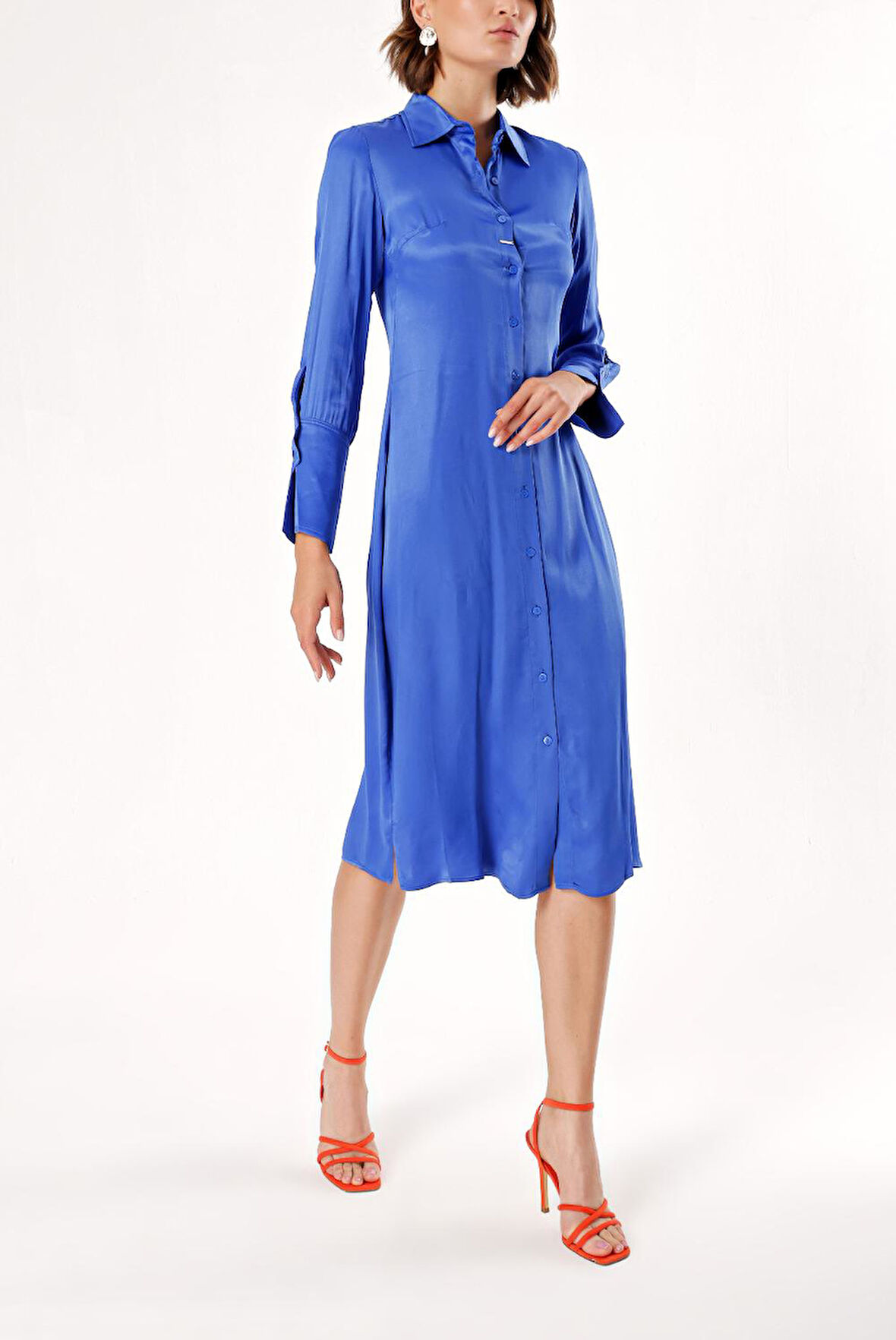 Saks Gömlek elbise 93765 | S