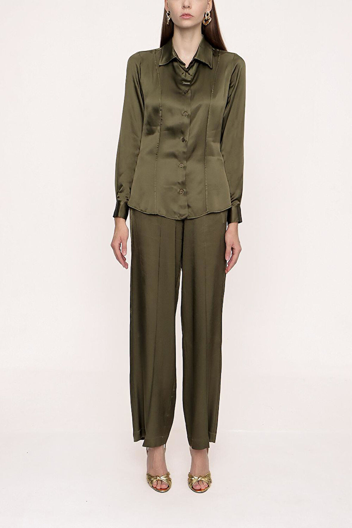 Haki Dar kesim gömlek 10766 | M