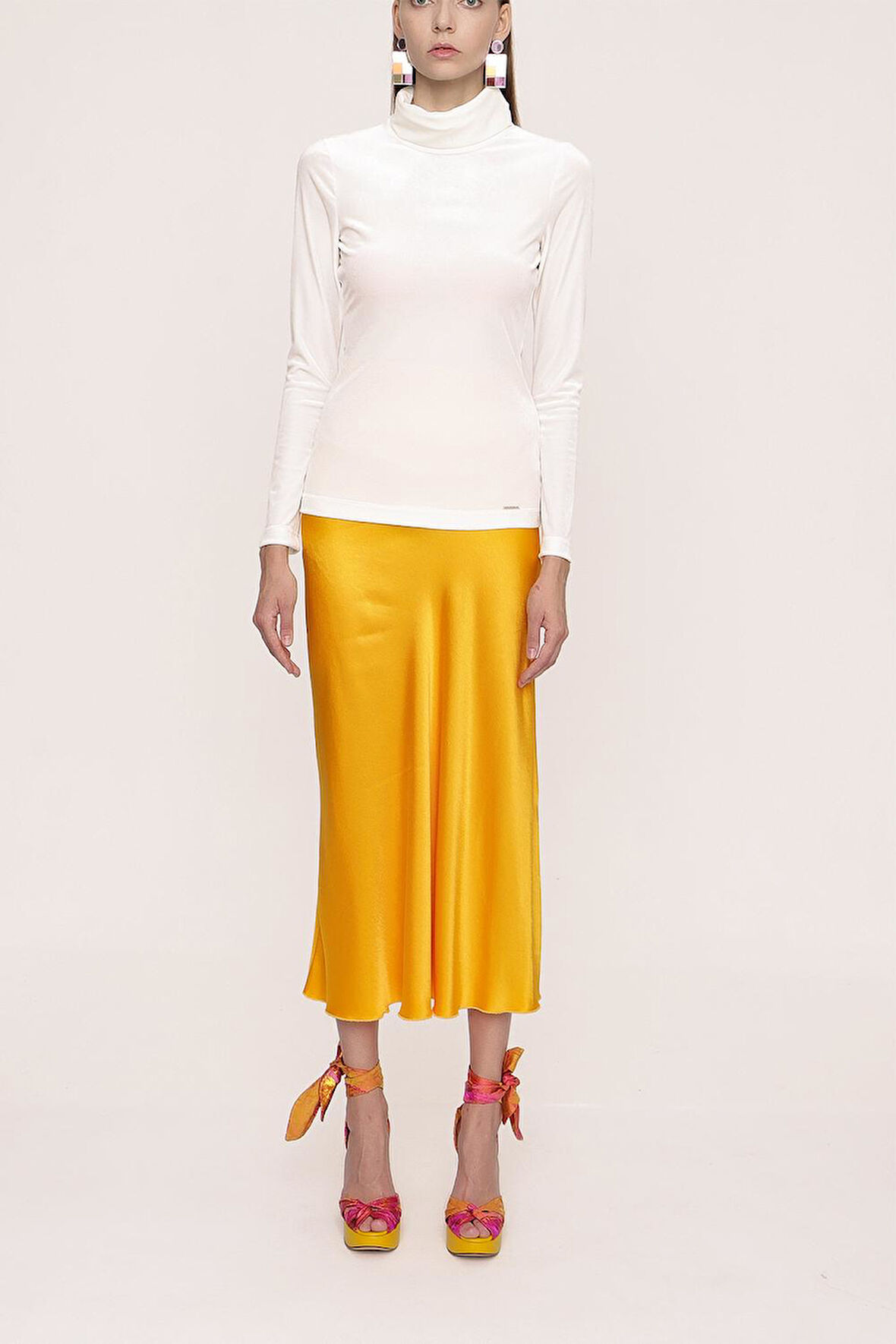 Beyaz Balıkçı yaka bluz 19842 | XS