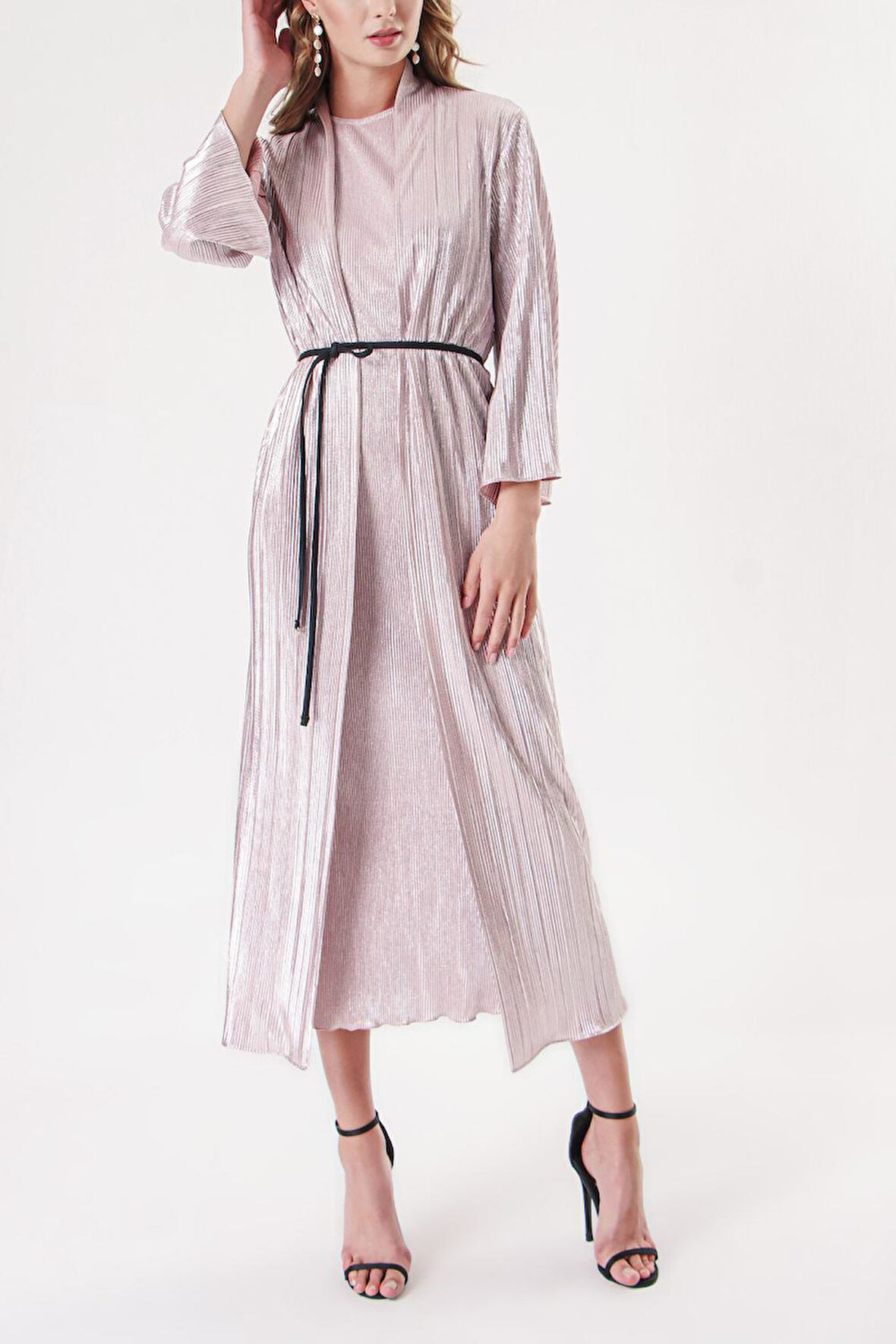 Gümüş Kemer detaylı kimono 94237 | L
