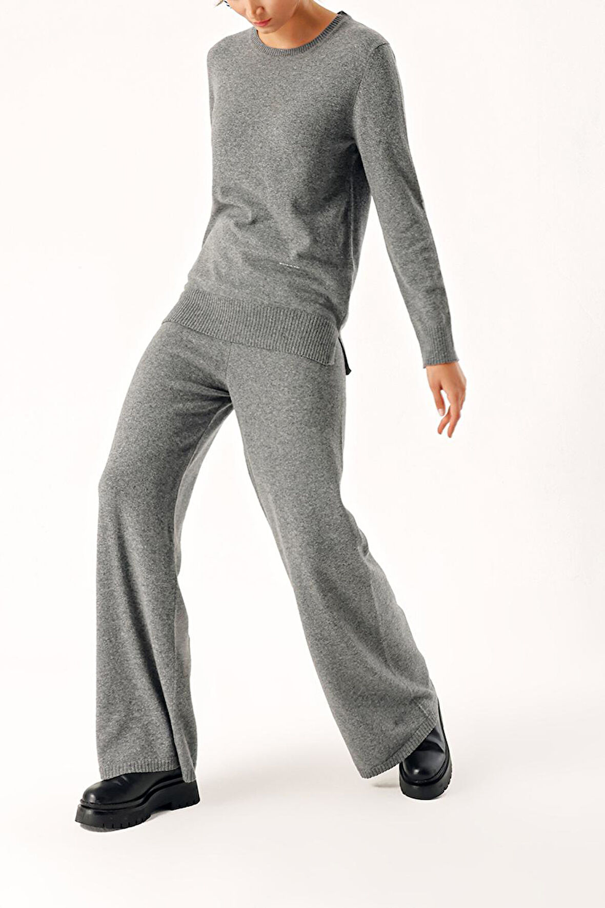 Füme Triko pantolon ve kazak suit 28859 | S