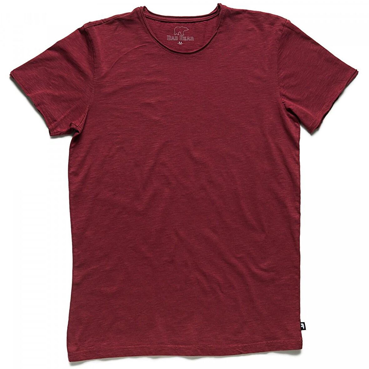 Bad Bear O-Neck T-Shirt Bordo Basic Erkek Tişört 