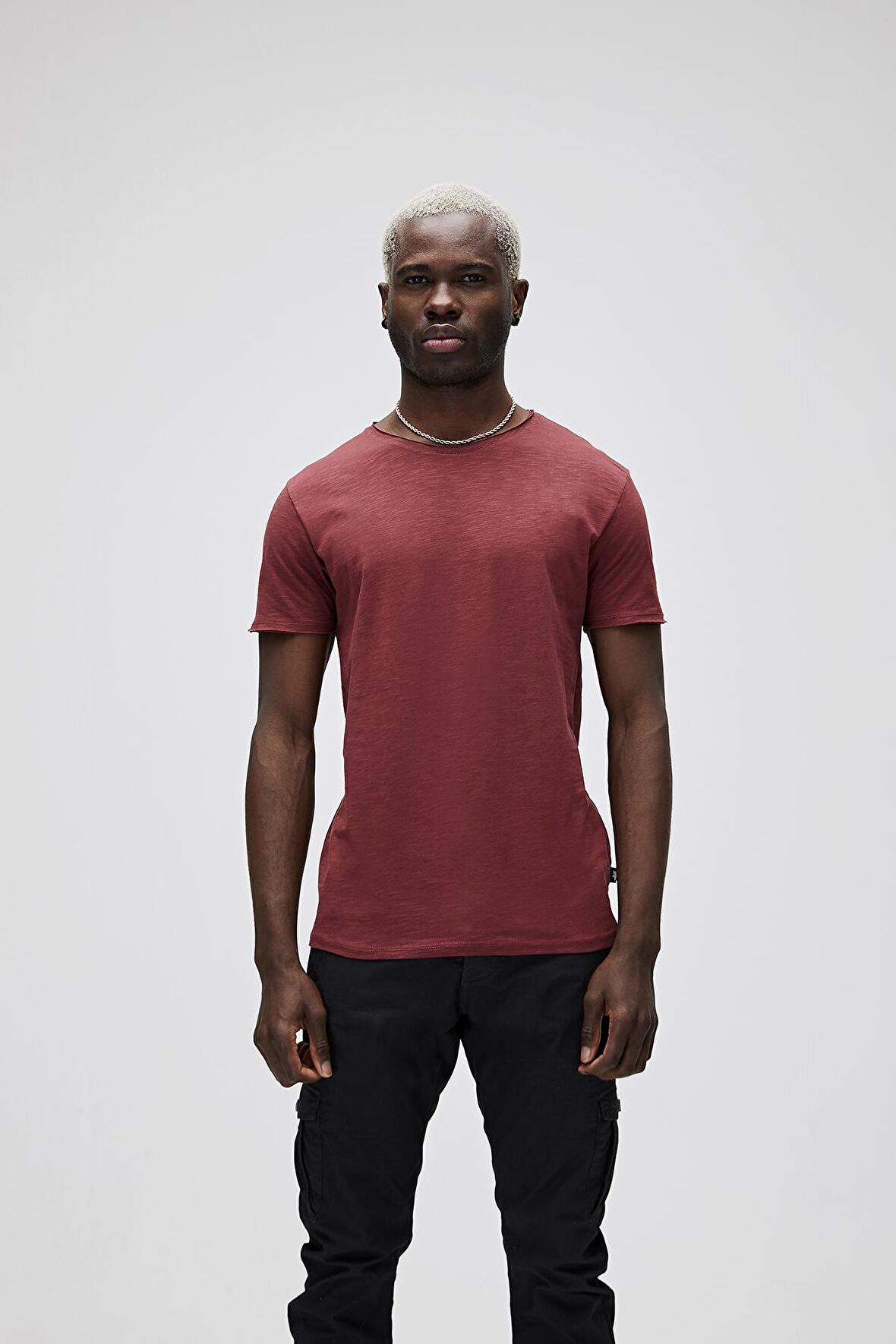 Bad Bear O-Neck T-Shirt Bordo Basic Erkek Tişört 