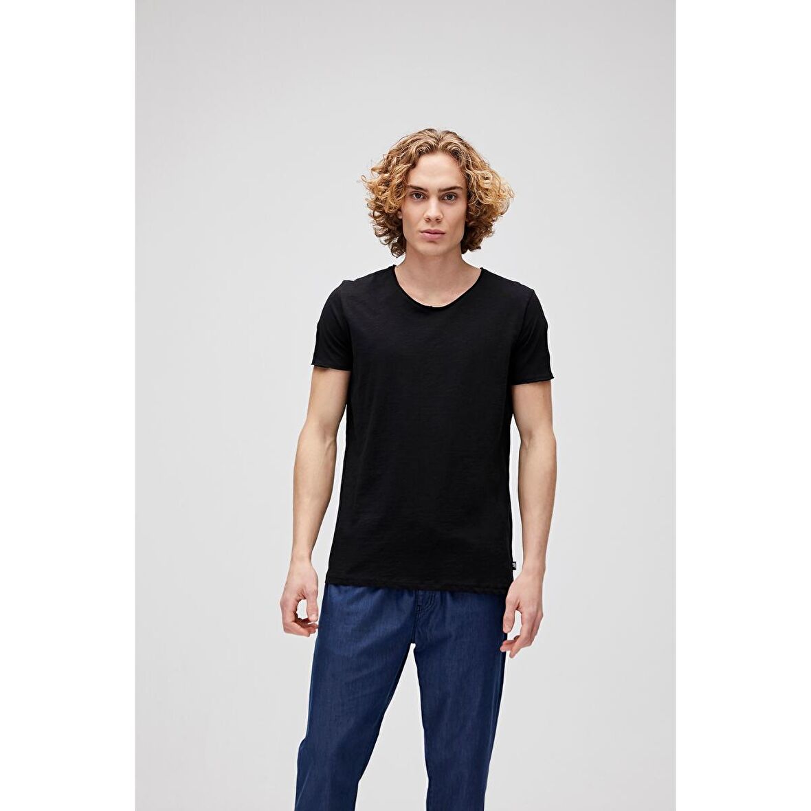 Bad Bear V-Neck T-Shirt Siyah Basic Erkek Tişört