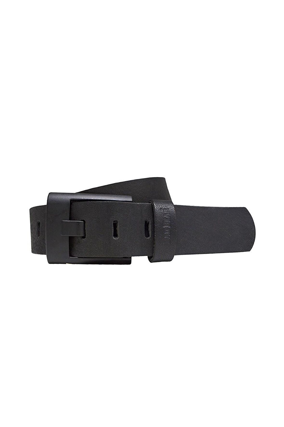 Razor Belt Siyah Tokalı Siyah Deri Erkek Kemer