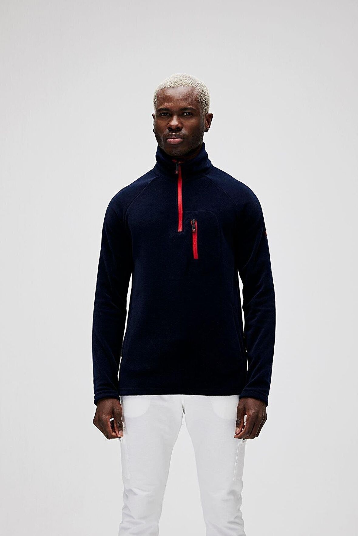 Bad Bear Lacivert Erkek Polar Sweatshırt 19.02.21.006HUSKY HALF-ZIP