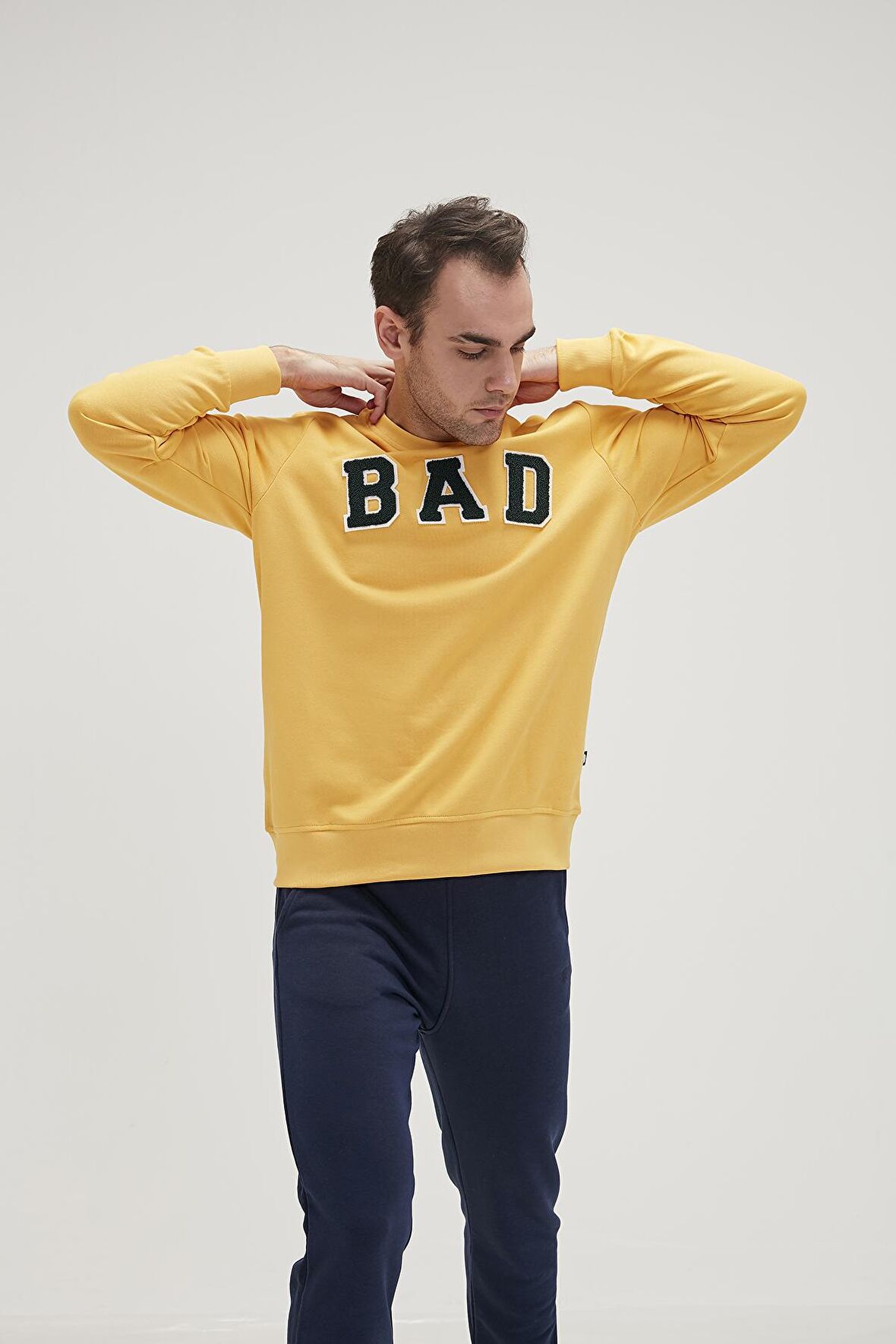 BAD BEAR ERKEK O YAKA SWEATSHIRT 19.02.12.003 BAD CONVEX  HARDAL-XL