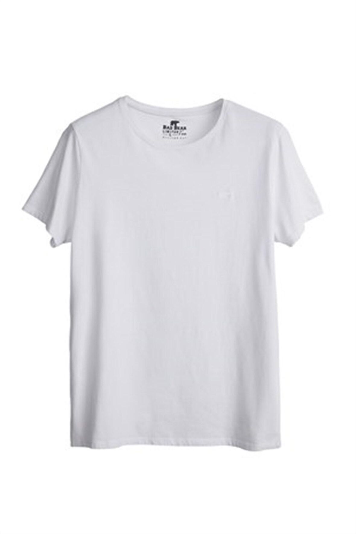 Solid KS T-Shirt Beyaz Basic King Size Erkek Tişört