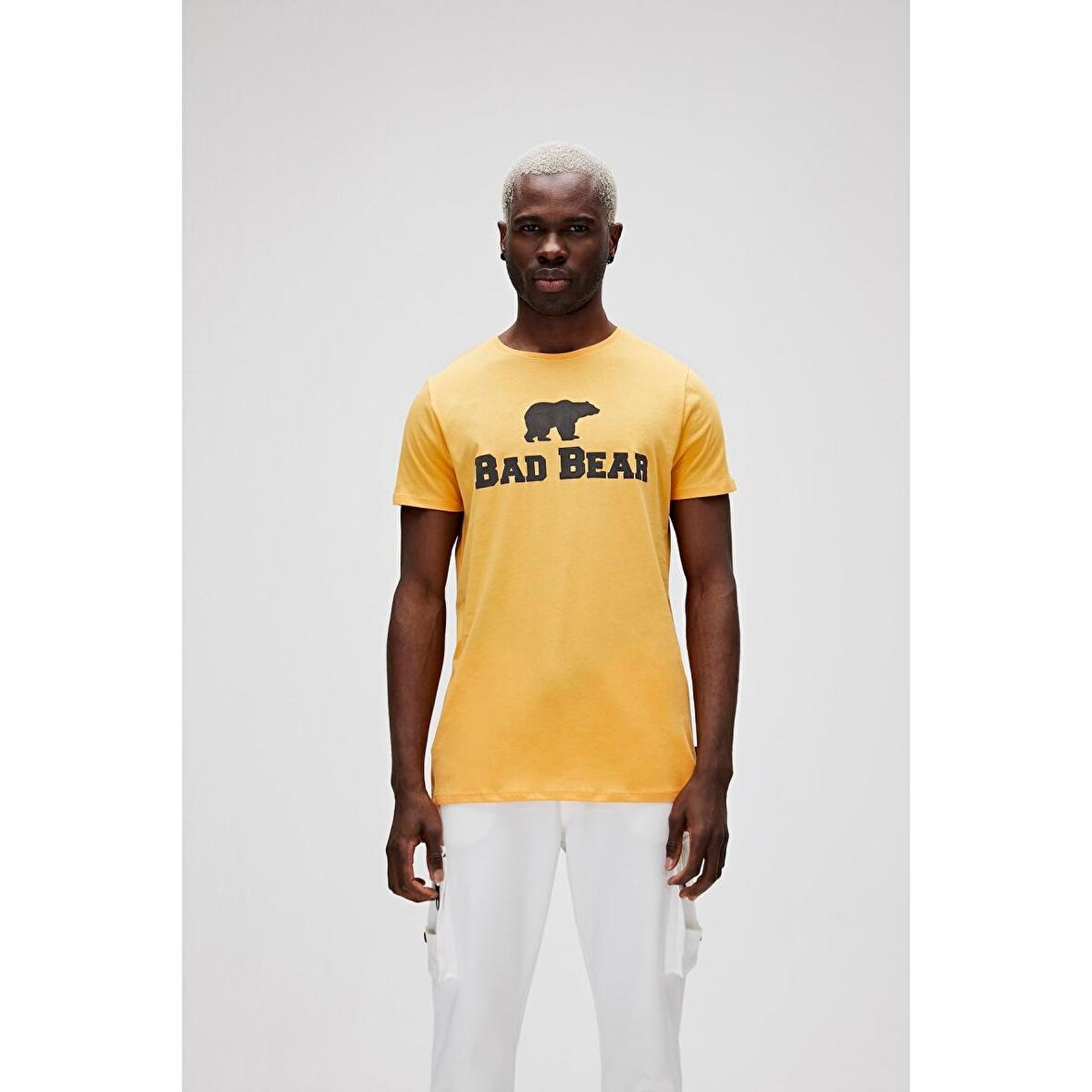 Bear Tee KS T-Shirt Hardal Logo Baskılı King Size Erkek Tişört 