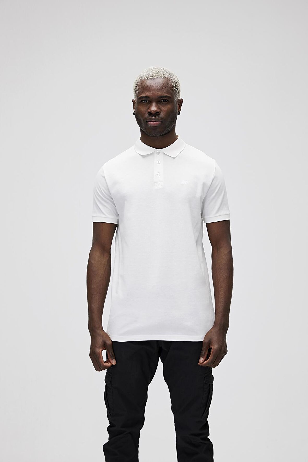 Stark Off-White Beyaz Polo Yaka Erkek T-Shirt