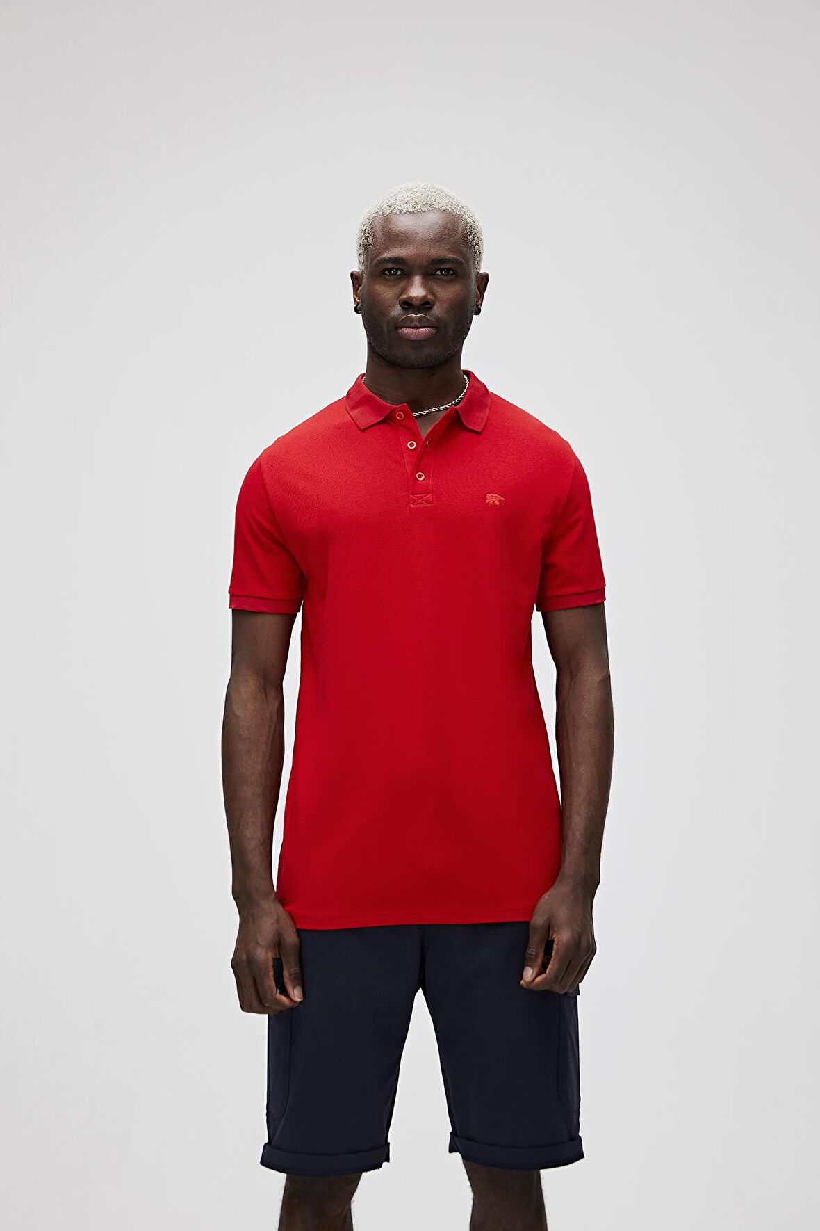 Stark Crimson Red Kırmızı Polo Yaka Erkek T-Shirt