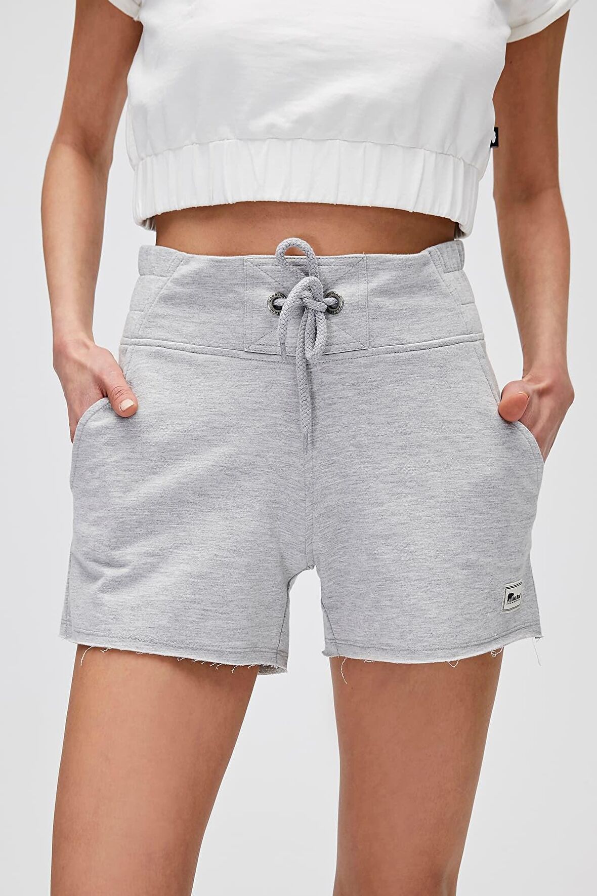 Serena SweatShorts Gri Melanj Kadın Şort