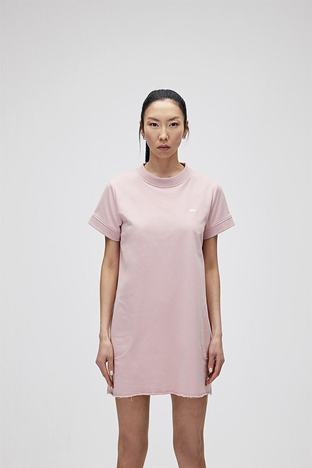 Lily Dress Pudra Pembe Kadın Elbise T-Shirt