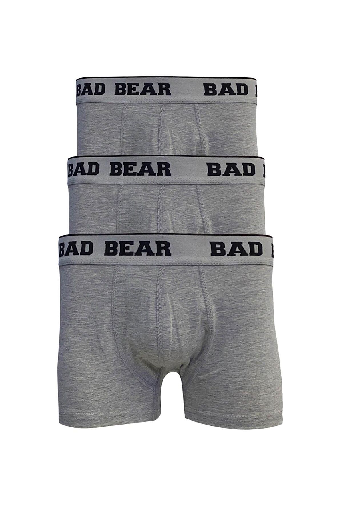 Basic 3 Pack Gri Melanj 3'lü Erkek Boxer Set