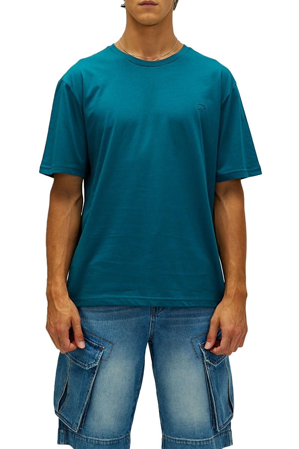 Liber Oversize T-Shirt Koyu Gri Basic Erkek Tişört 