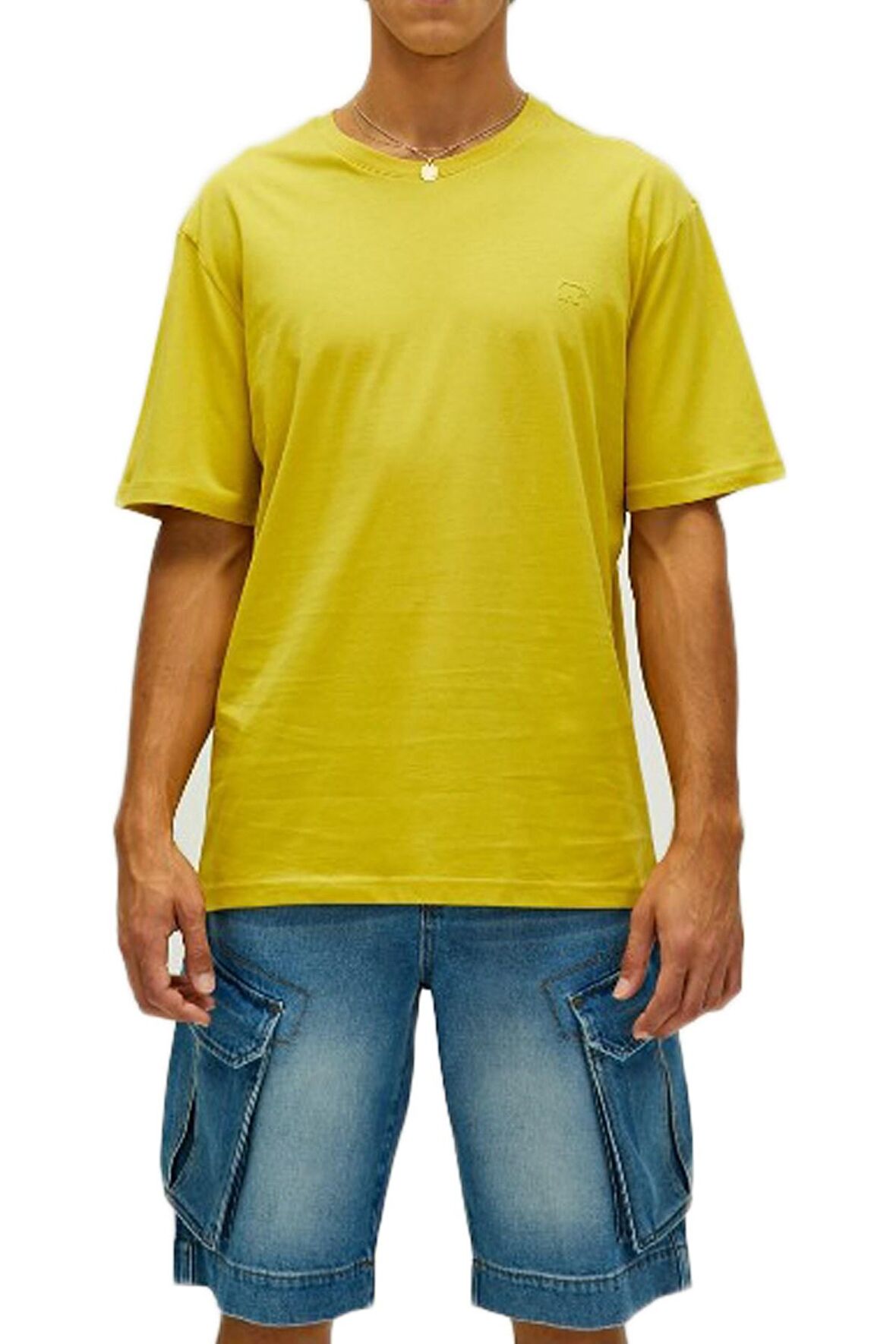 Liber Oversize T-Shirt Petrol Mavi Basic Erkek Tişört 