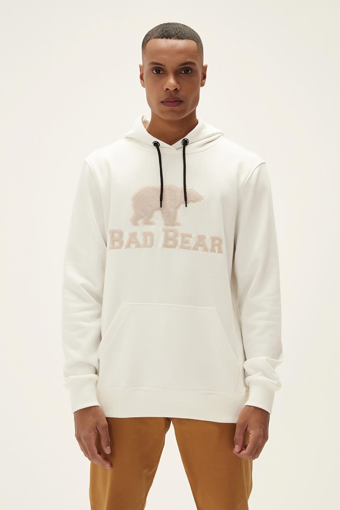 Bad Bear Erkek Kırık Beyaz Hoodie Brand Hoodıe