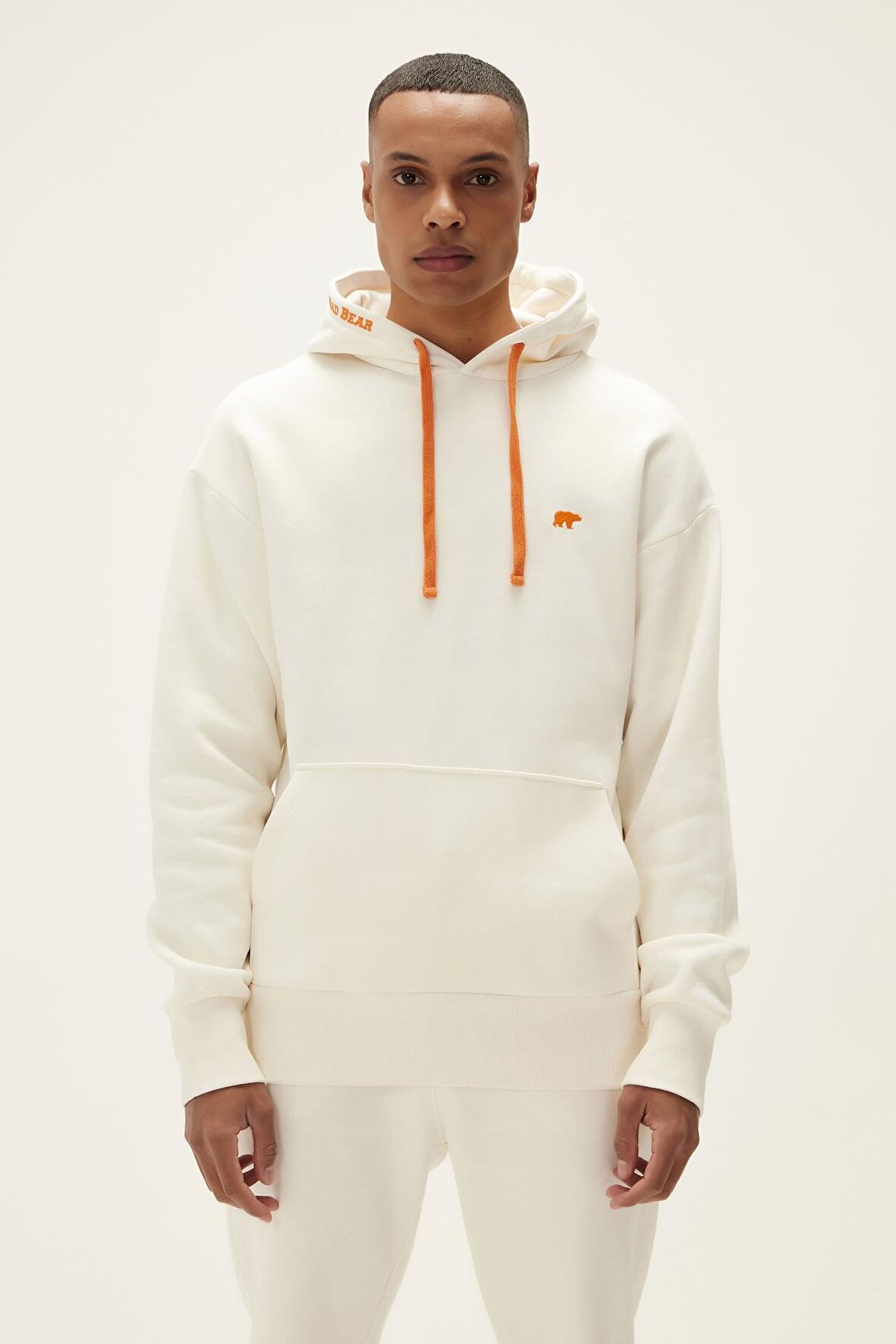 Bad Bear Blaze Erkek Cepli Kapüşonlu Krem Rengi Sweatshirt Hoodie