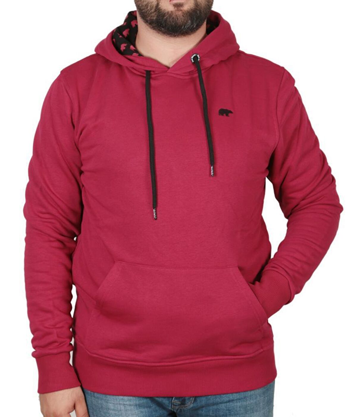 Bad Neck Hoodie Hardal Kapüşonlu Erkek Sweatshirt