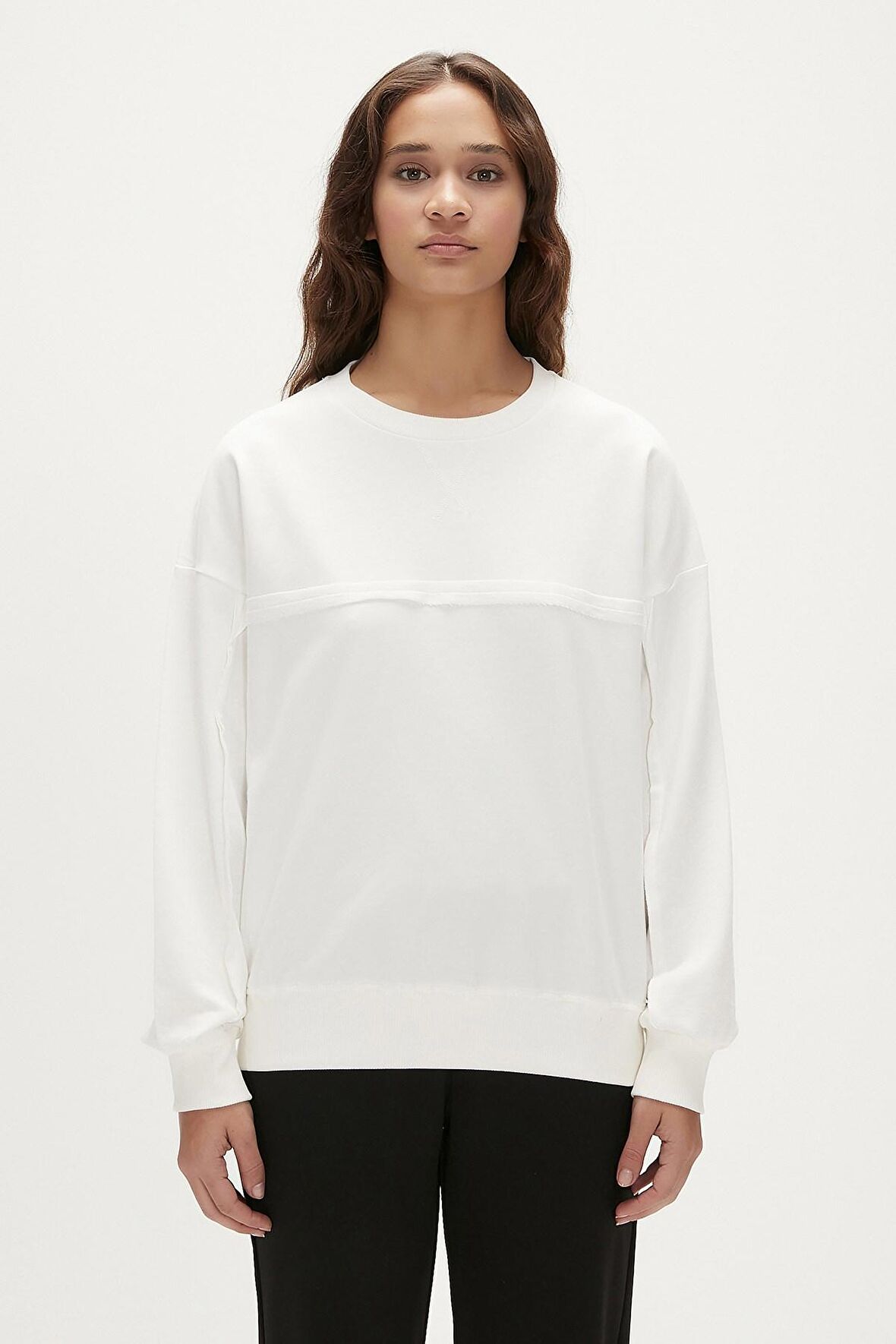 Bad Bear Suture Erkek Beyaz Sweatshirt