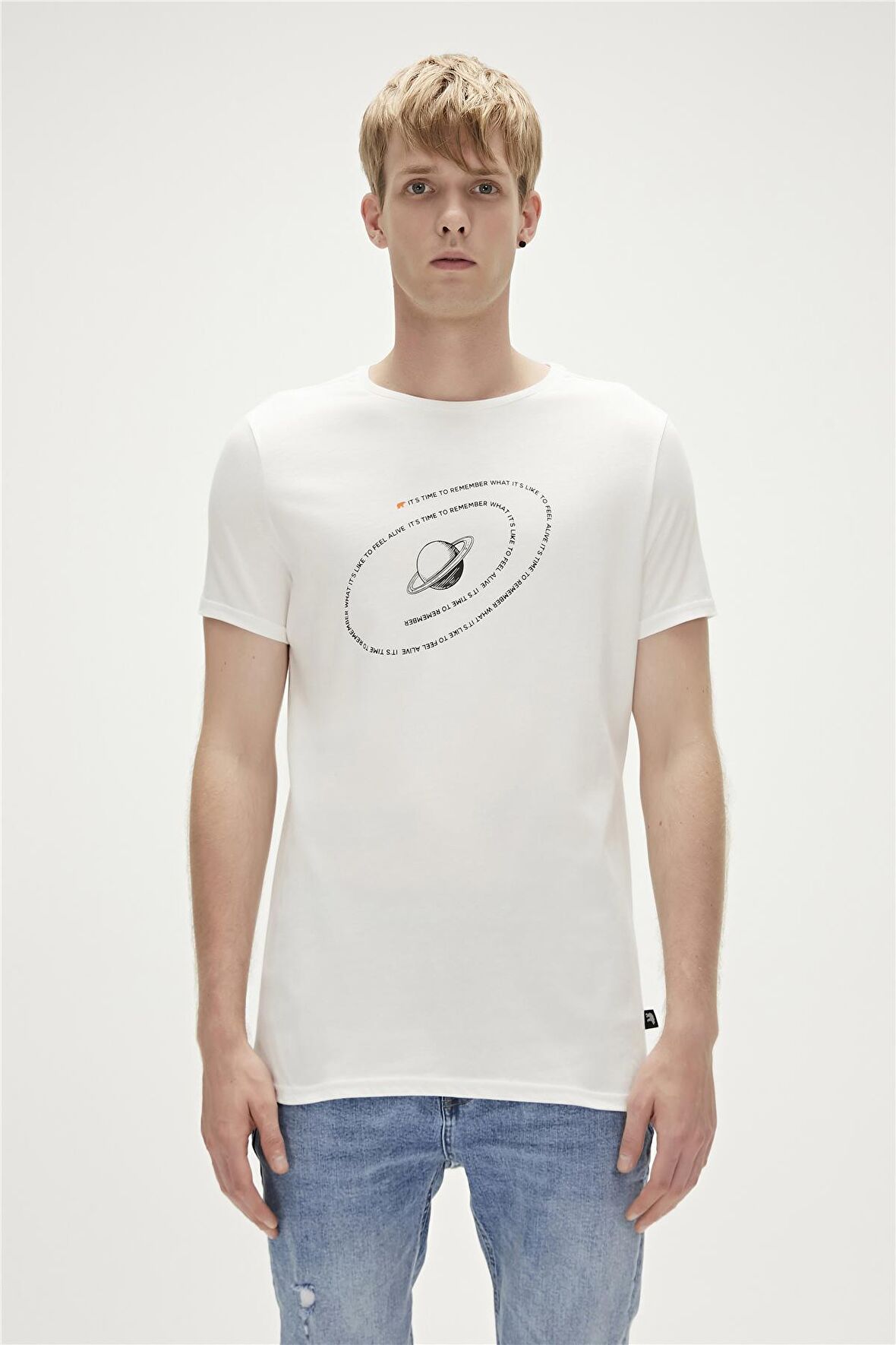 Bad Bear Baskılı Beyaz Erkek T-Shirt 23.01.07.019_ALIVE t-shirt