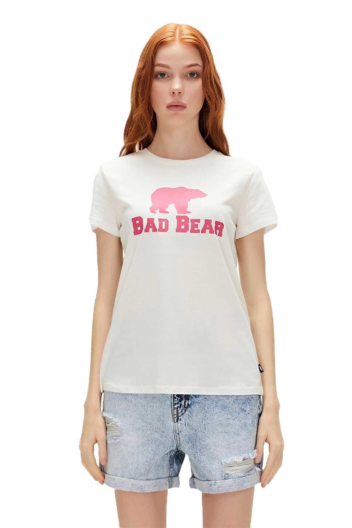 Bad Bear Logo Kadın Tişört 21.03.07.010-C127