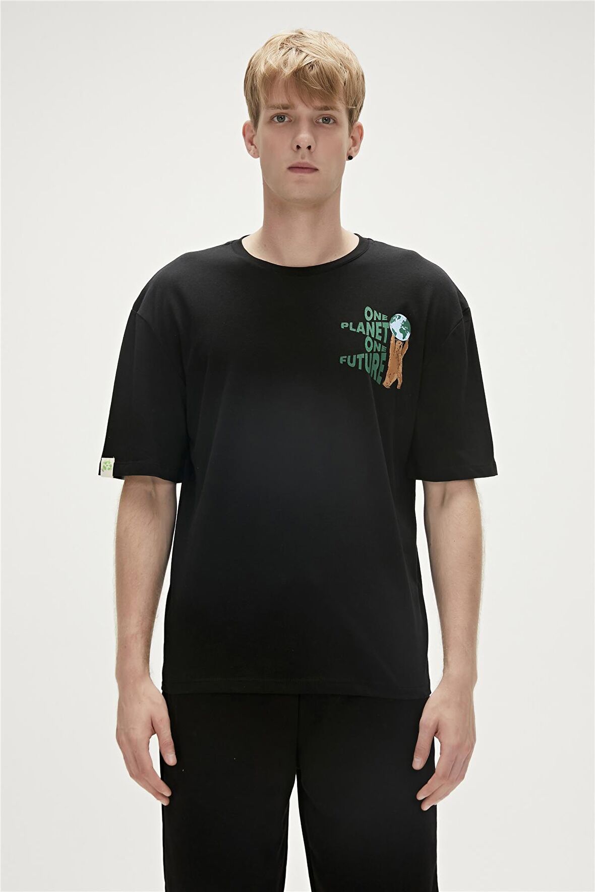 Bad Bear Baskılı Siyah Erkek T-Shirt 23.01.07.001_RE-BEAR T-SHIRT
