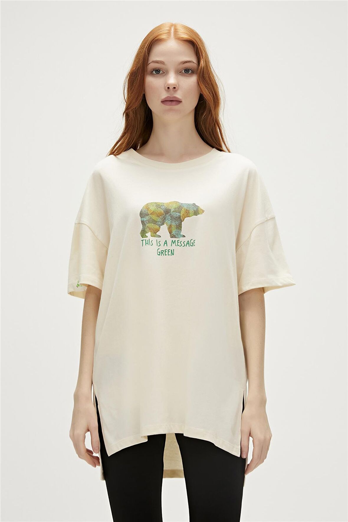 RE-FINGER t-shirt ŞEKER BEYAZI