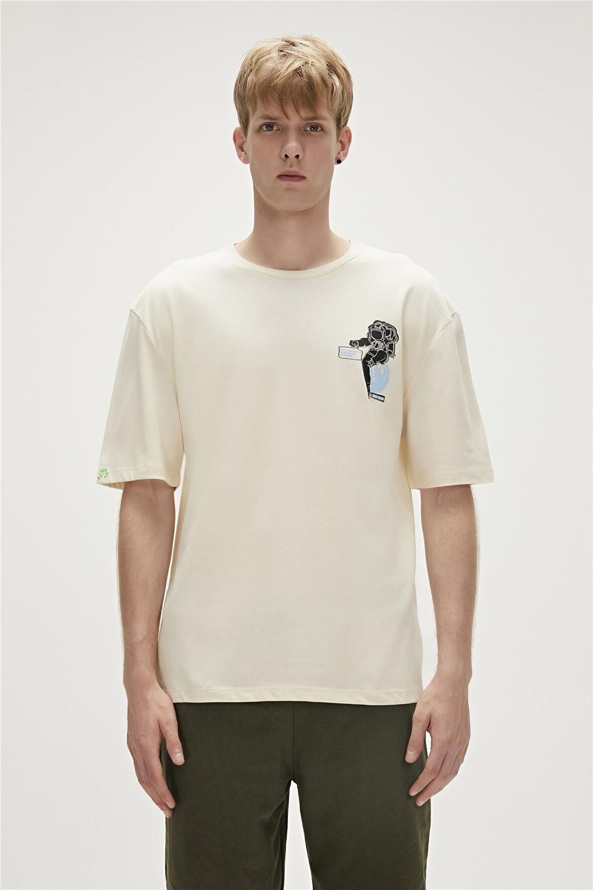 Bad Bear Baskılı Beyaz Erkek T-Shirt 23.01.07.002_RE-LIFE T-SHIRT