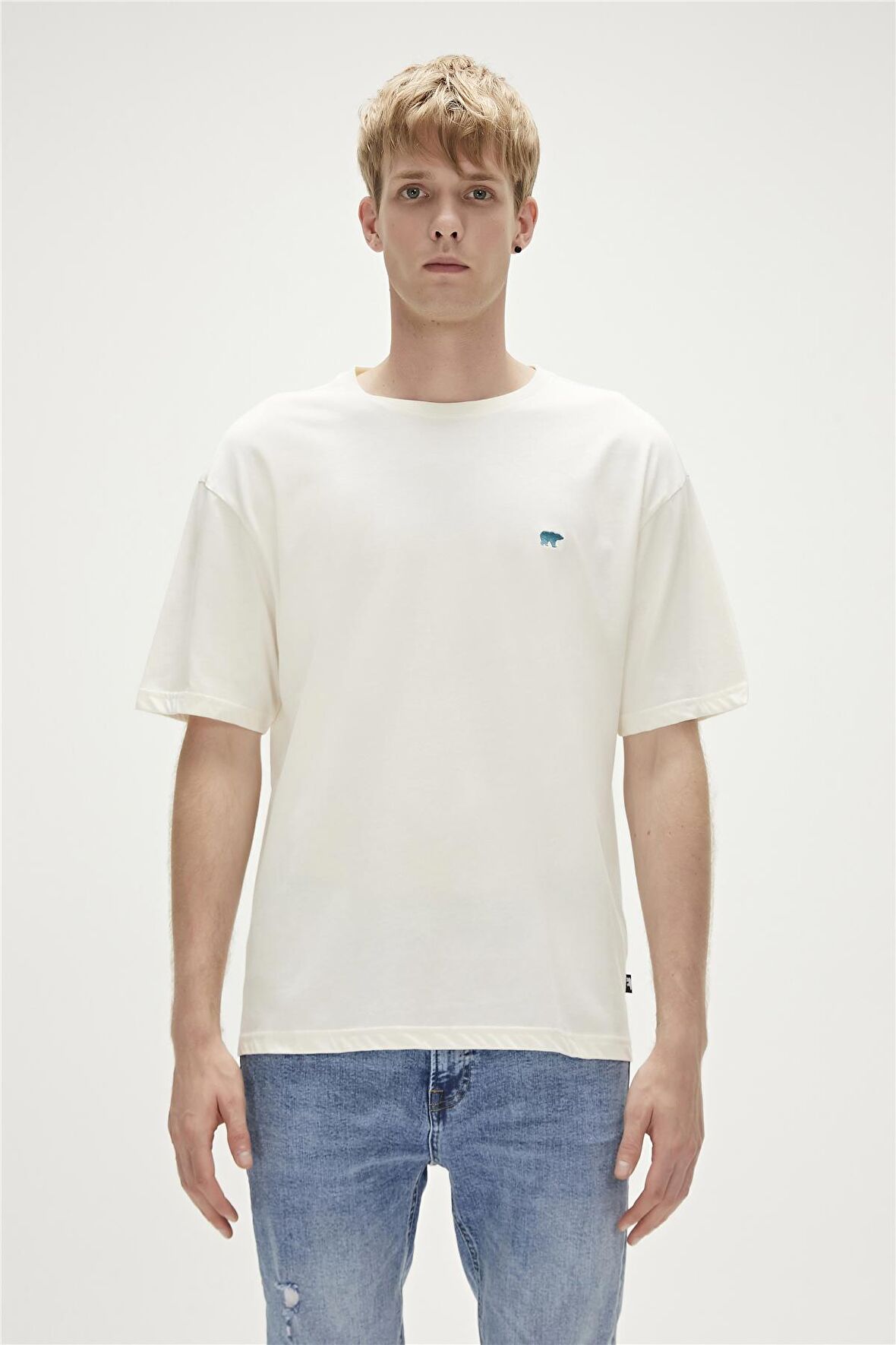 Bad Bear Baskılı Beyaz Erkek T-Shirt 23.01.07.029_BREAK t-shirt