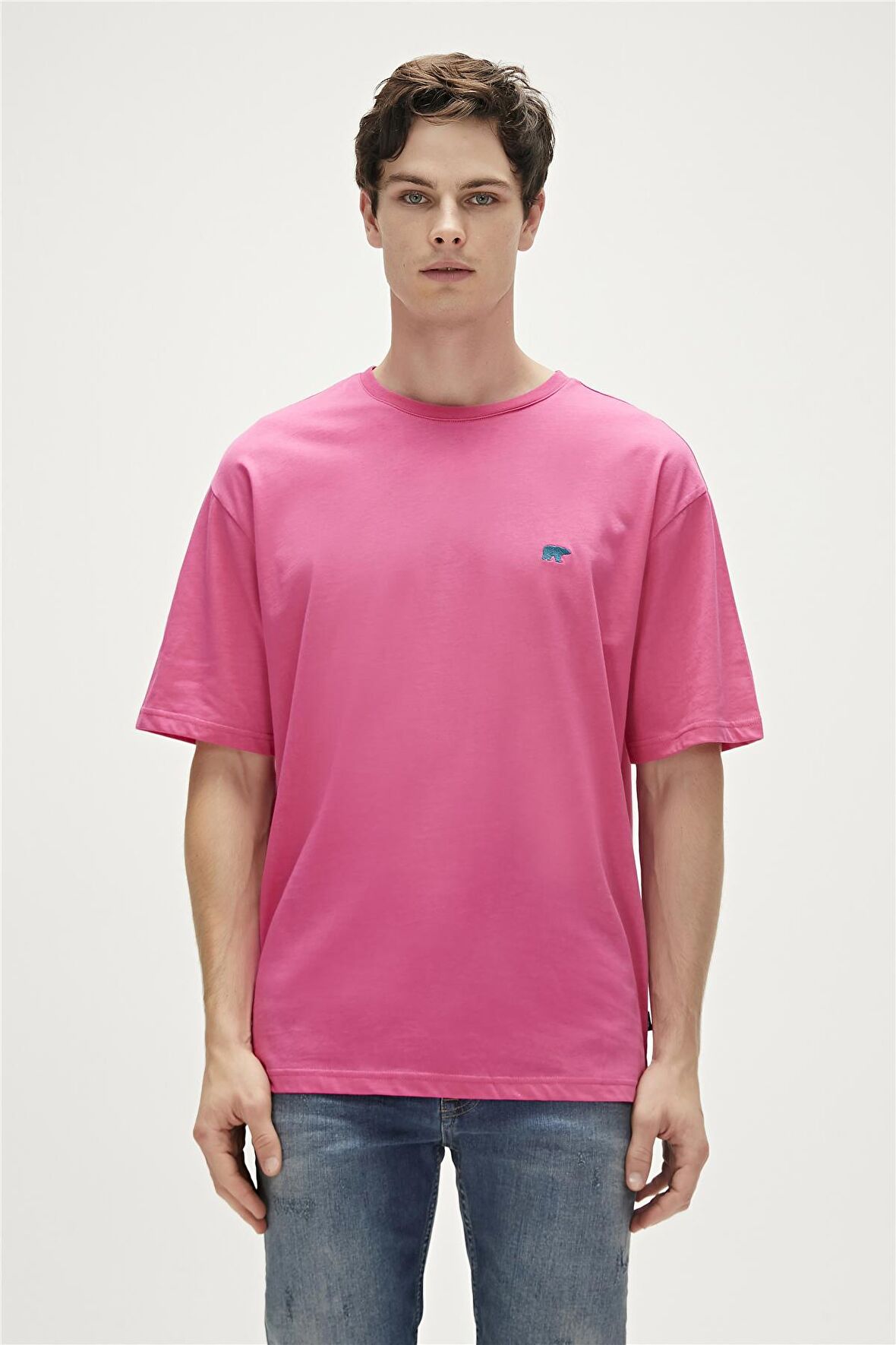 Bad Bear Baskılı Fuşya Erkek T-Shirt 23.01.07.029_BREAK T-SHIRT