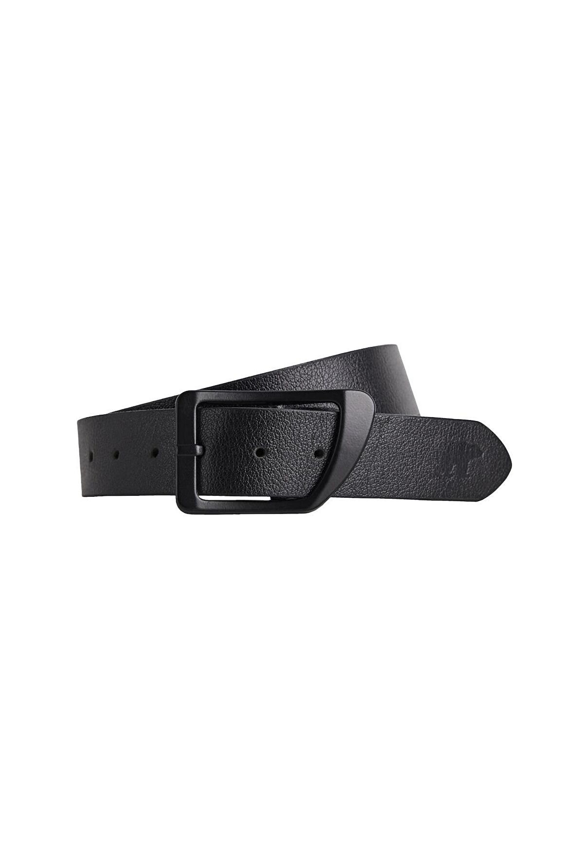 Tail Belt Siyah Deri Erkek Kemer