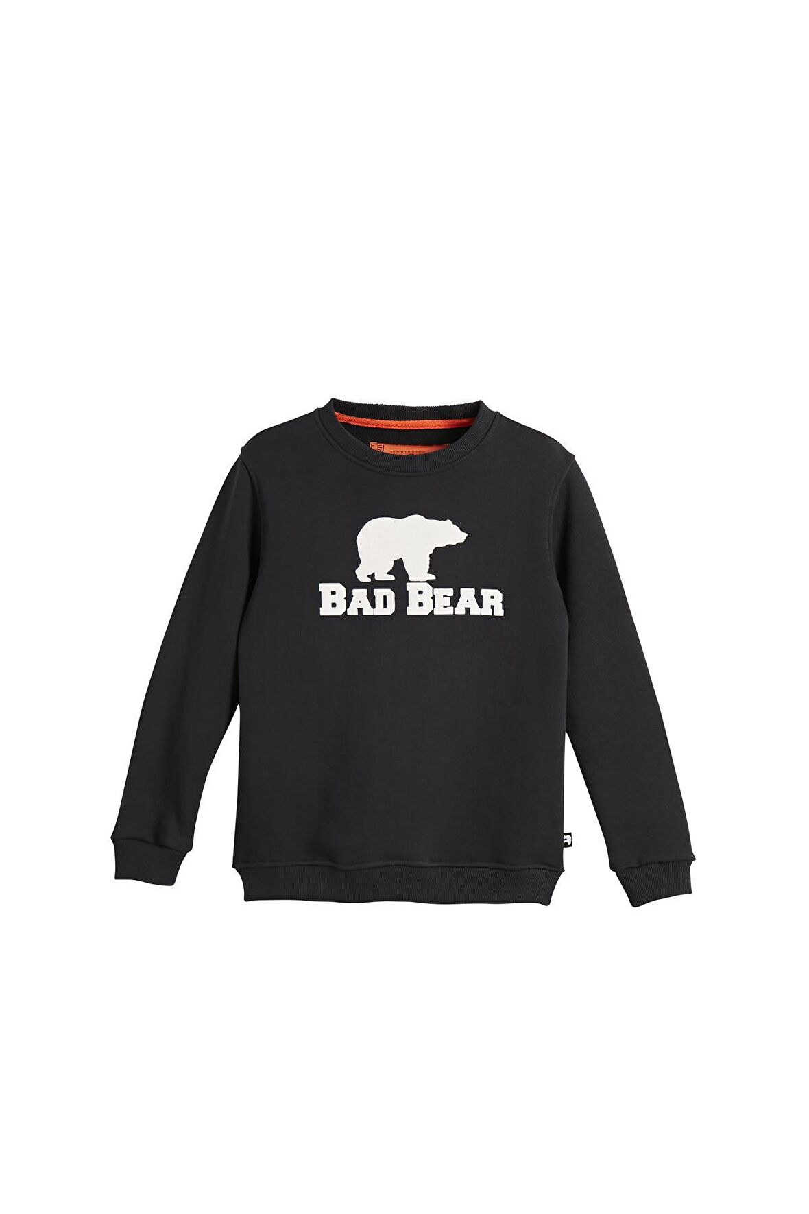 Logo Crewneck Kids Siyah Baskılı Çocuk Sweatshirt