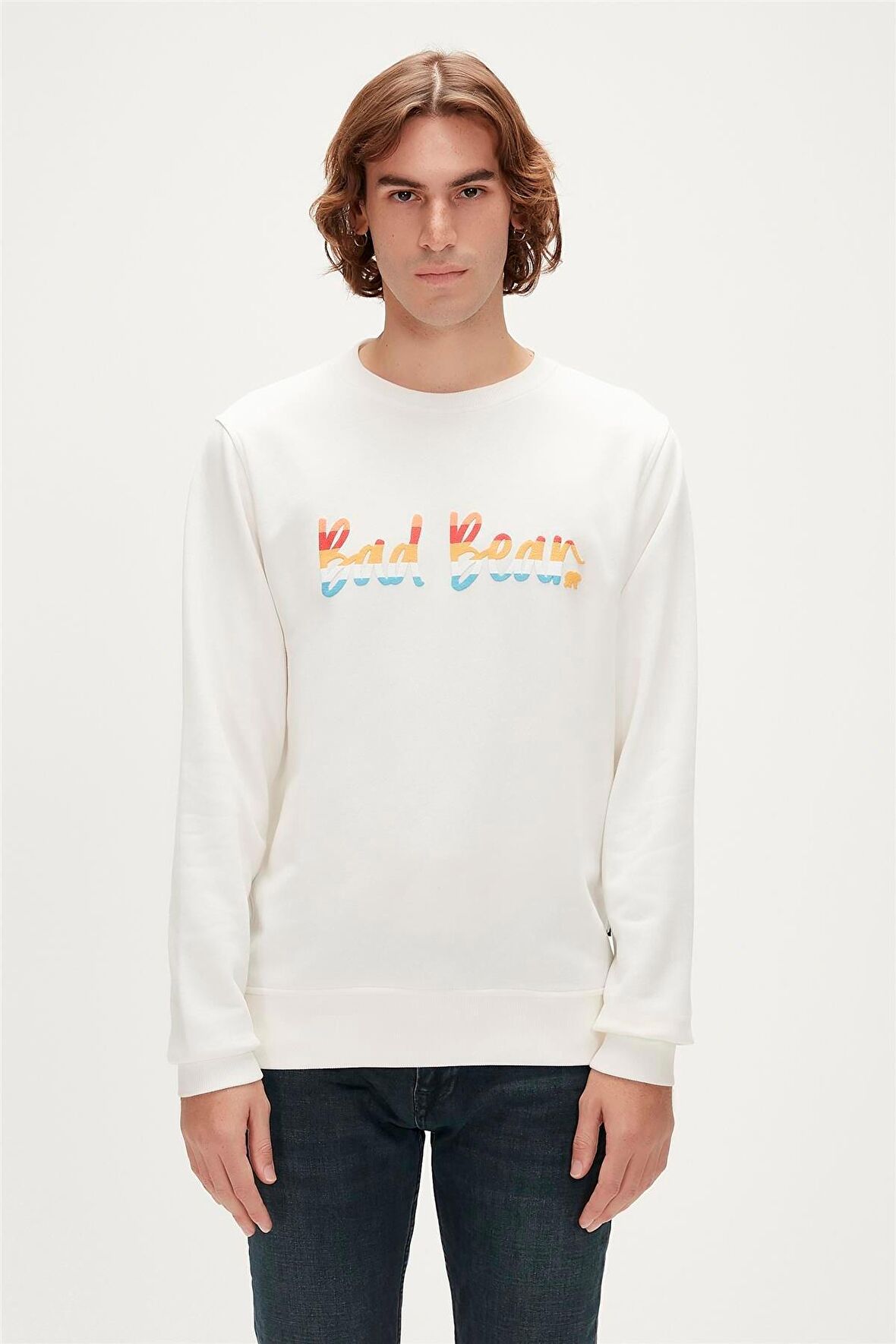 Manuscript Crewneck Off-White Beyaz Erkek Sweatshirt