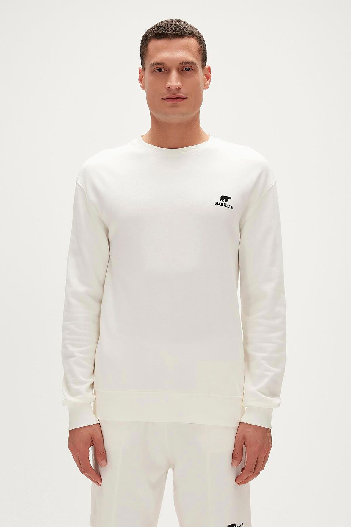 Bad Bear TAG CREWNECK BEYAZ Erkek Sweatshirt