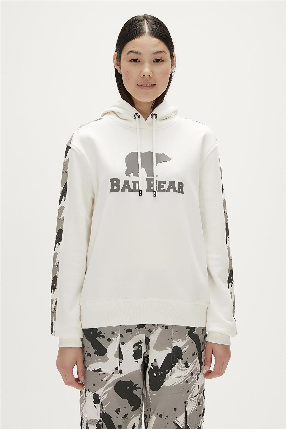 Gwen Hoodie Off-White Beyaz  Kapüşonlu Kadın Sweatshirt