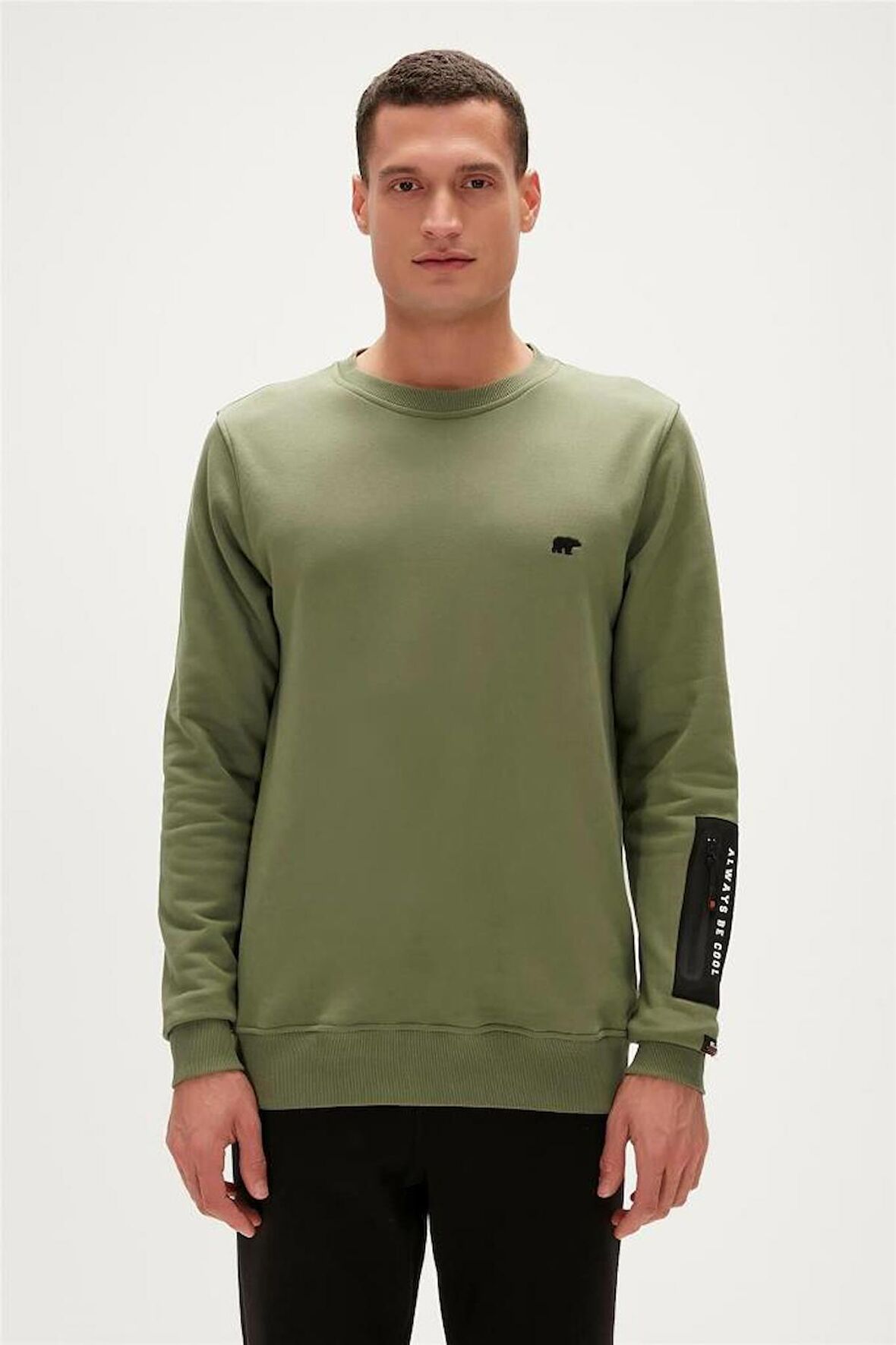 Be Cool Crewneck Thyme Baskılı Erkek Sweatshirt